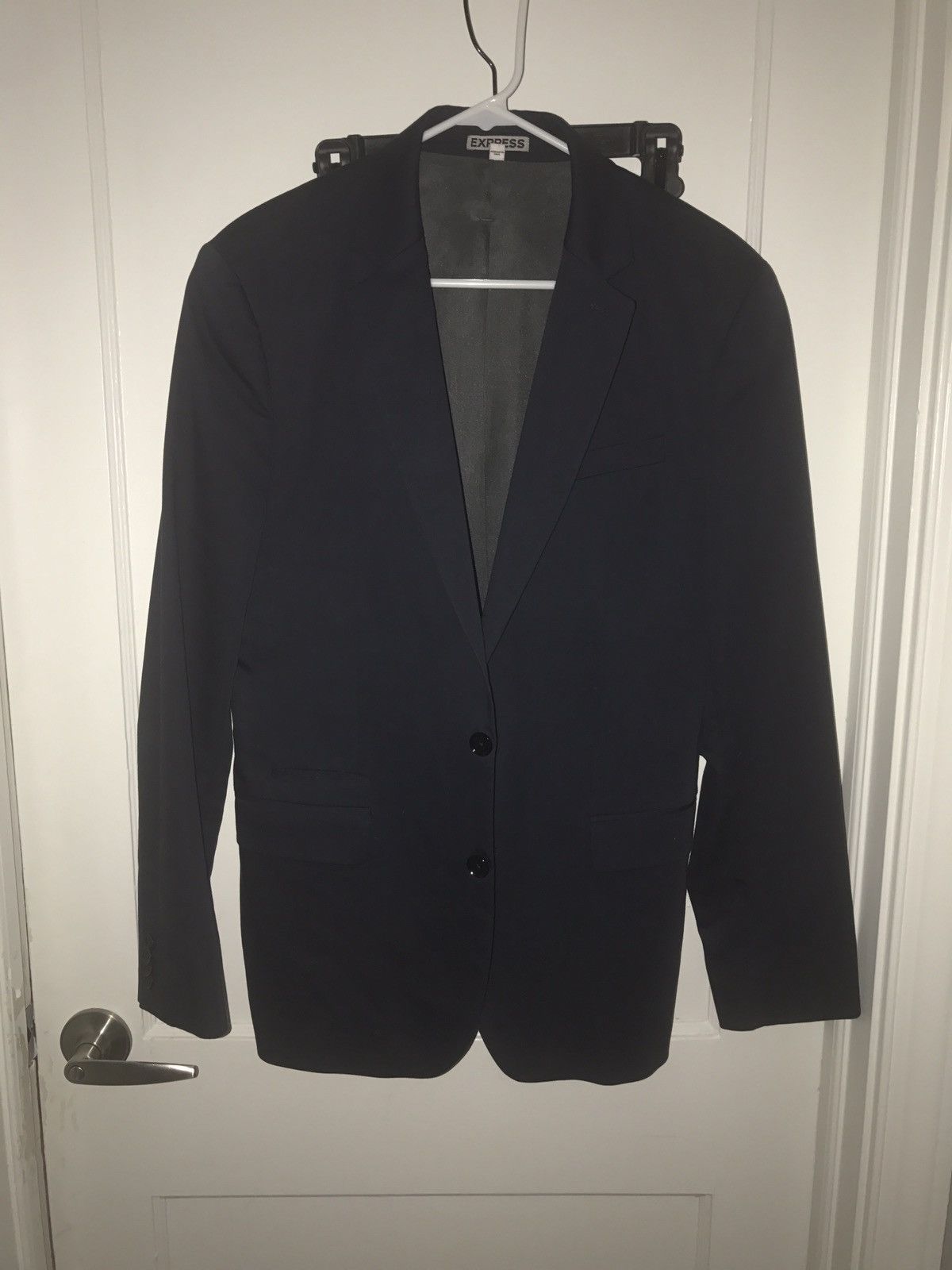 Express Navy Blue Express Photographer Suit Jacket Grailed