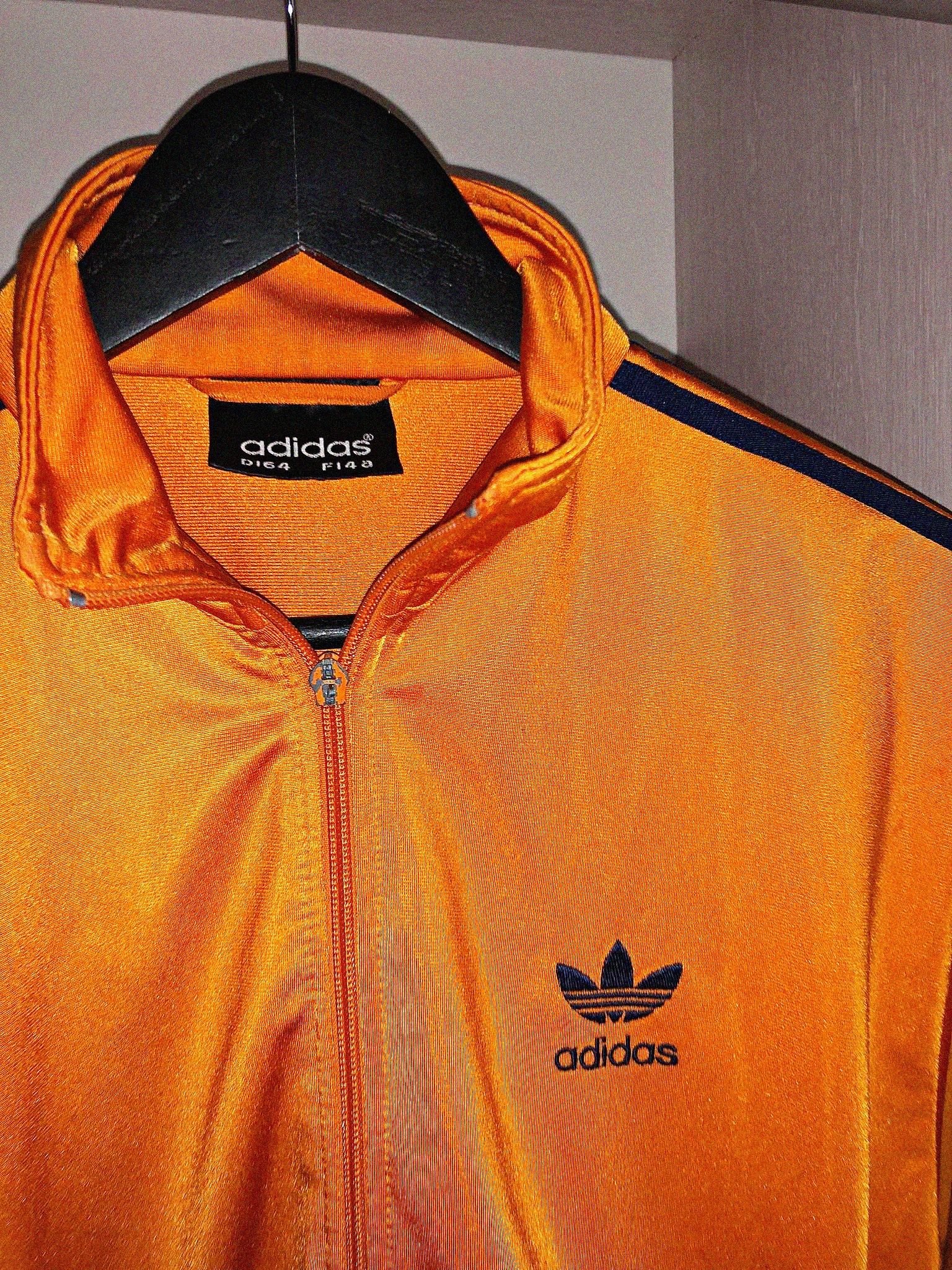 Adidas ADIDAS ORANGE THREE STRIPES TRACKSUIT Grailed