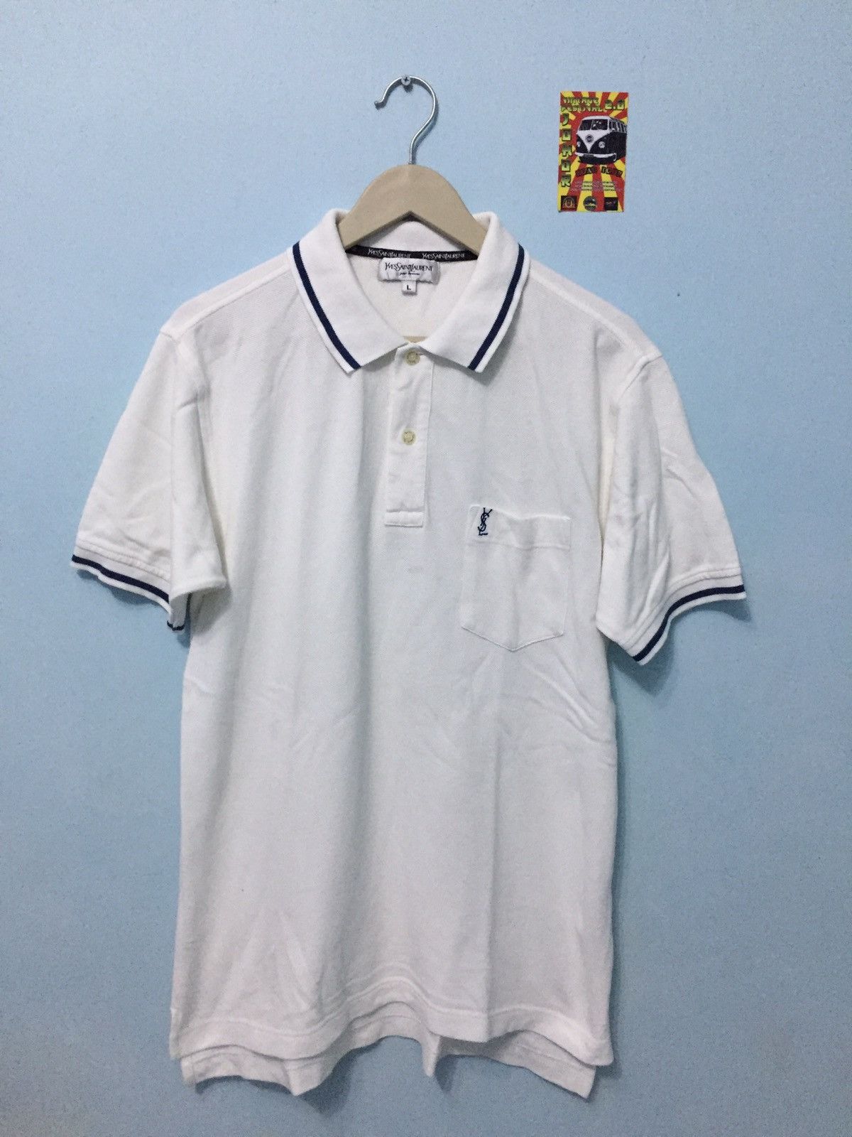 Vintage × Yves Saint Laurent YSL polo Shirt Single Pocket Size US L / EU 52-54 / 3 - 1 Thumbnail
