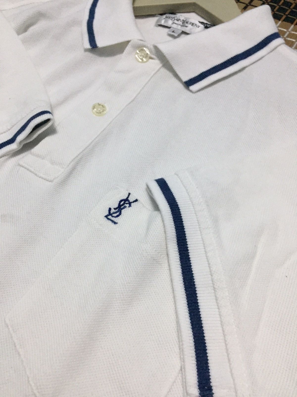 Vintage × Yves Saint Laurent YSL polo Shirt Single Pocket Size US L / EU 52-54 / 3 - 4 Thumbnail