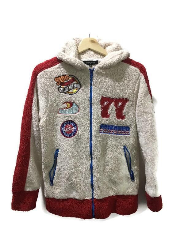 Fleece hoodie jacket badges
