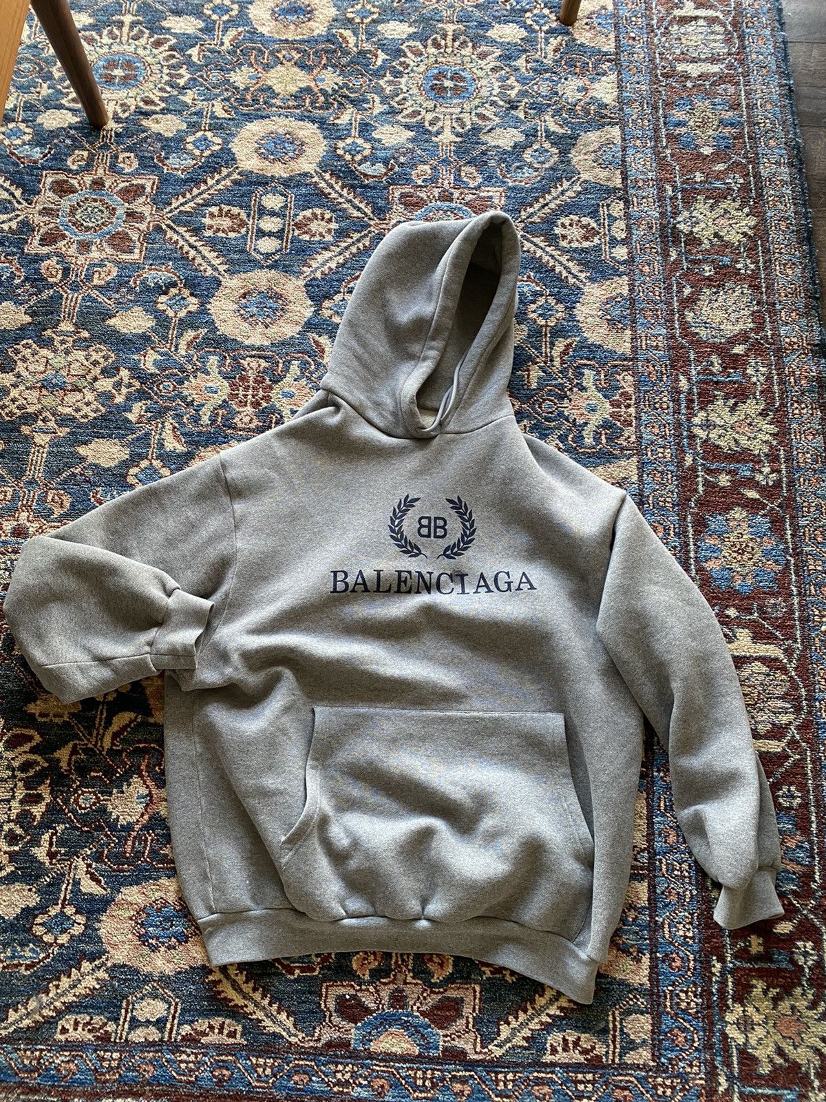 image of Balenciaga Bb Hoodie in Grey, Men's (Size XL)