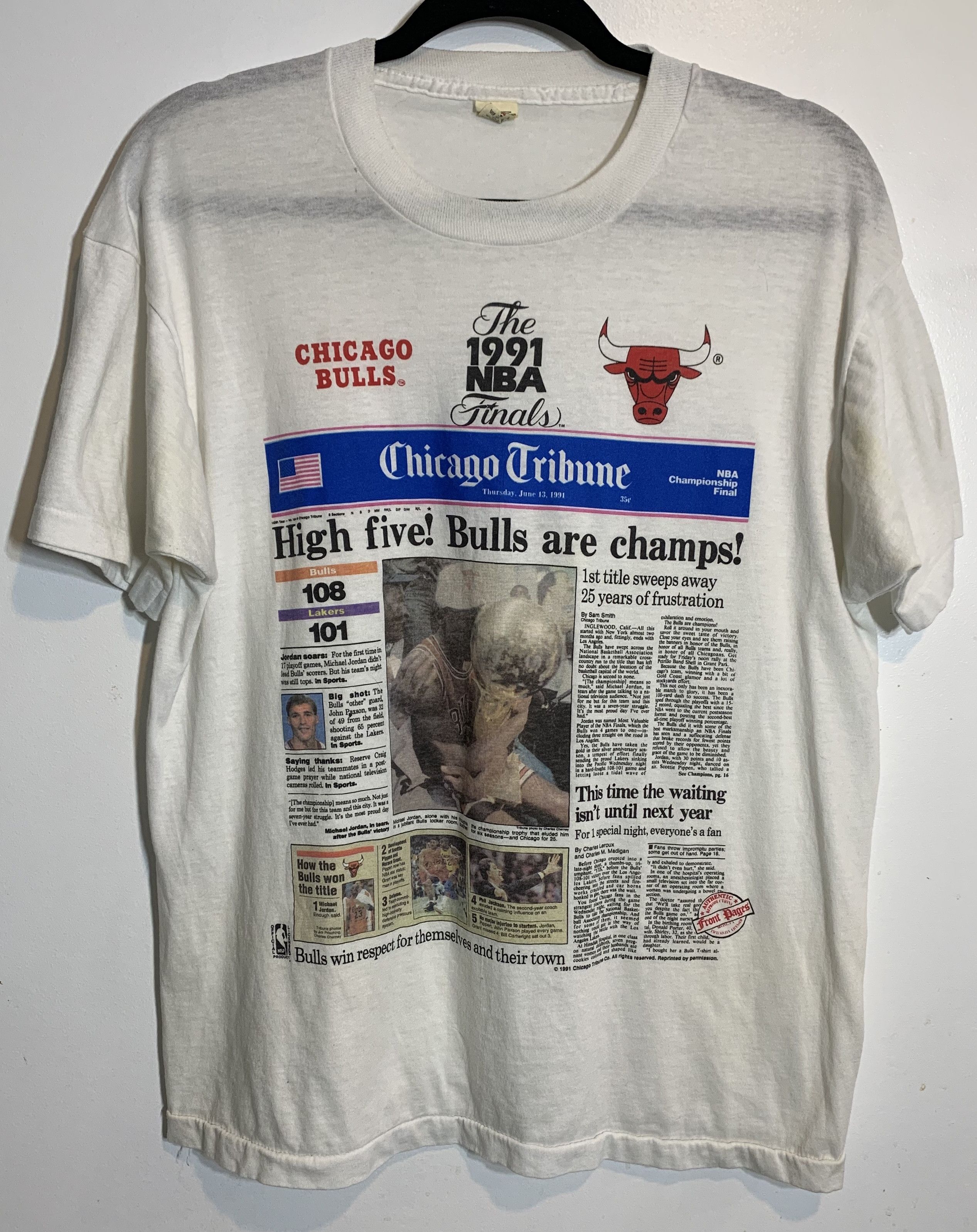 Chicago Bulls × Screen Stars × Vintage 1991 NBA Finals Bulls 