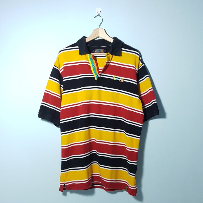 Coogi Coogi Polo Shirt Striped Embroidered | Grailed