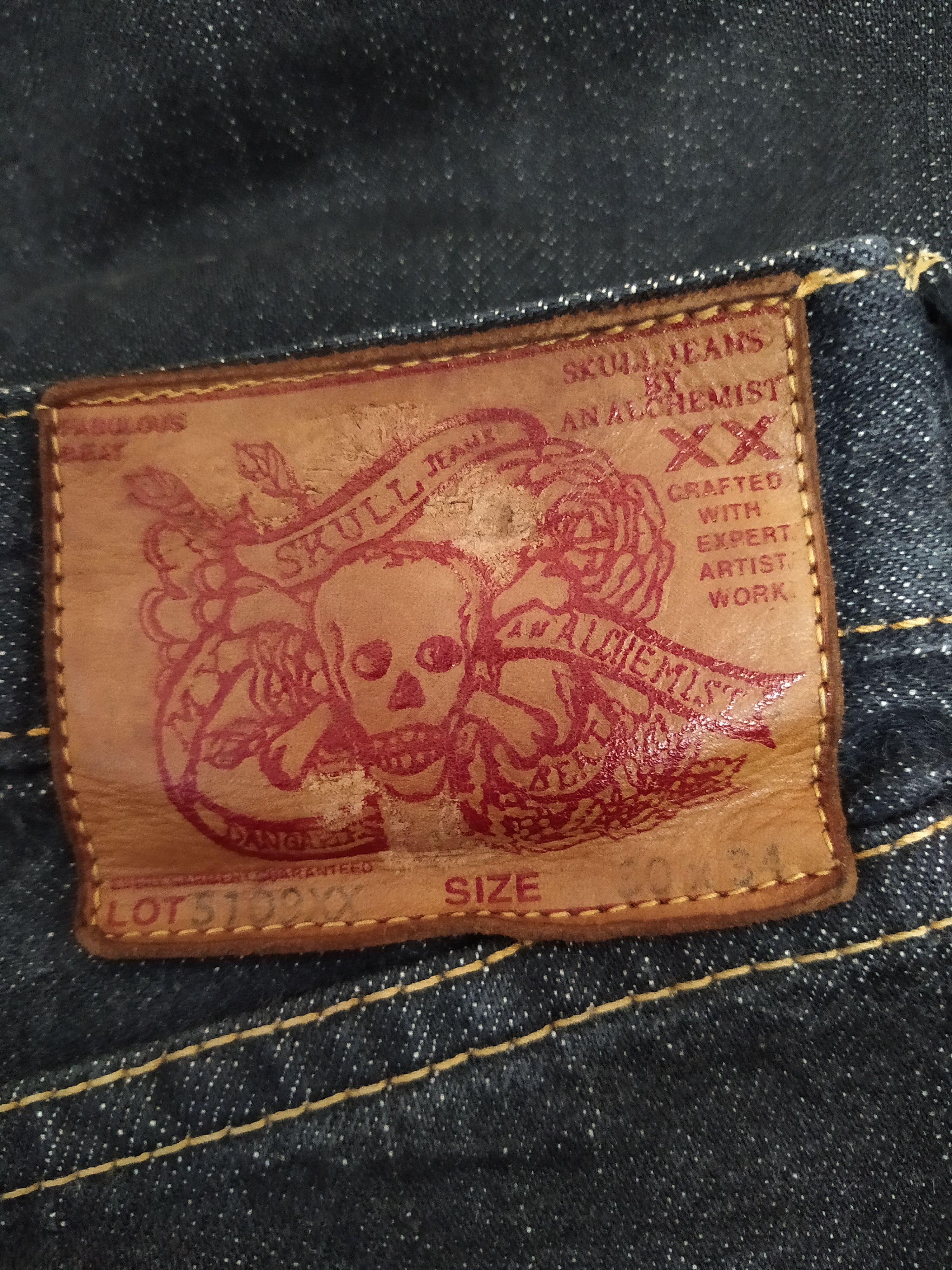 Other FAB FOUR SKULL ALCHEMIST Japan Selvedge DENIM (B266) w29 Size US 29 - 9 Thumbnail