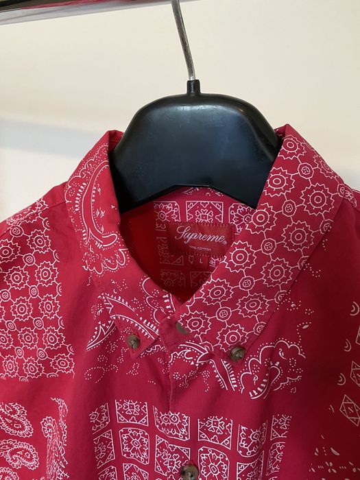 Supreme Supreme Paisley Grid Shirt - Magenta | Grailed