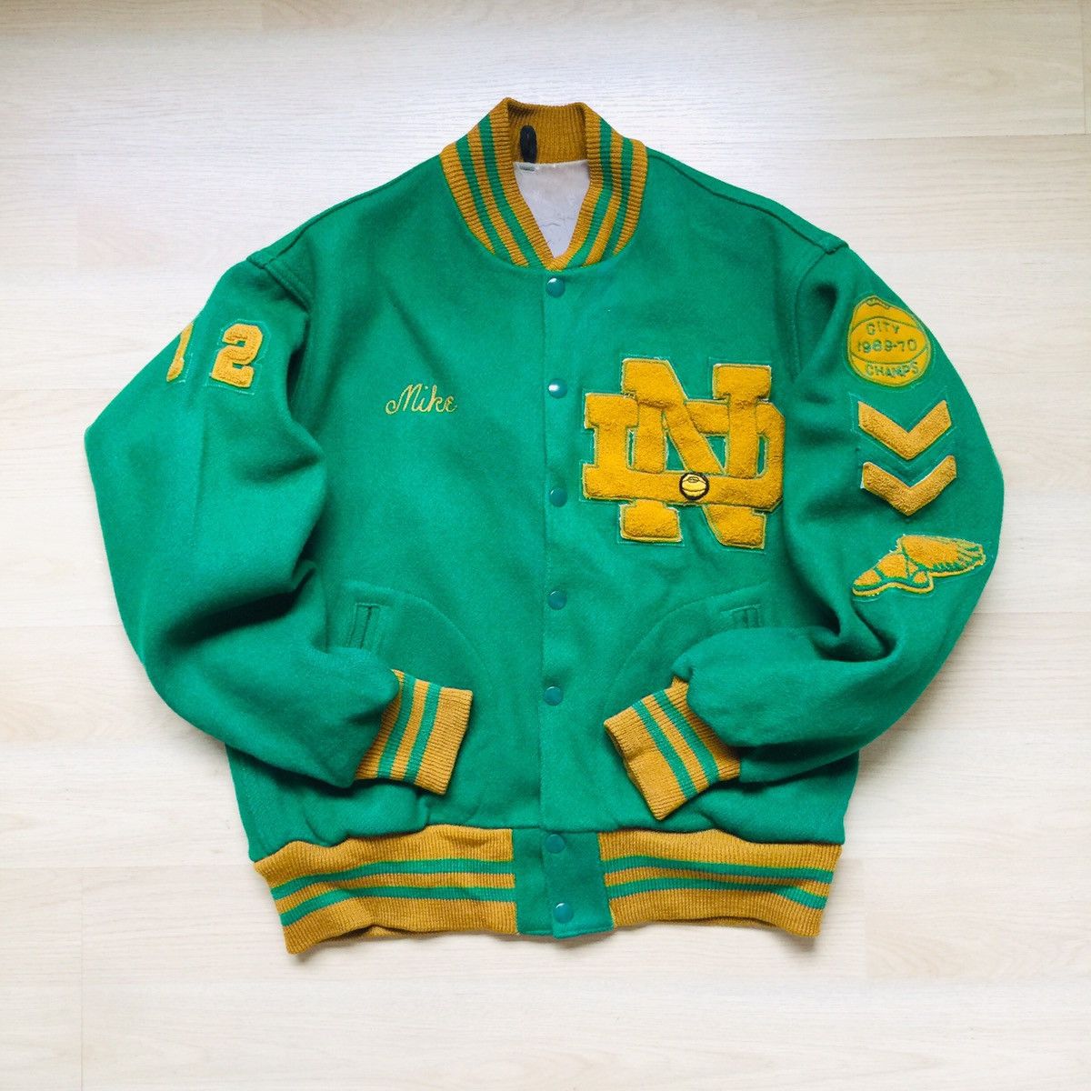 Vintage Vintage Notre Dame Letterman Jacket Varsity Wool Patches Size US M / EU 48-50 / 2 - 15 Thumbnail