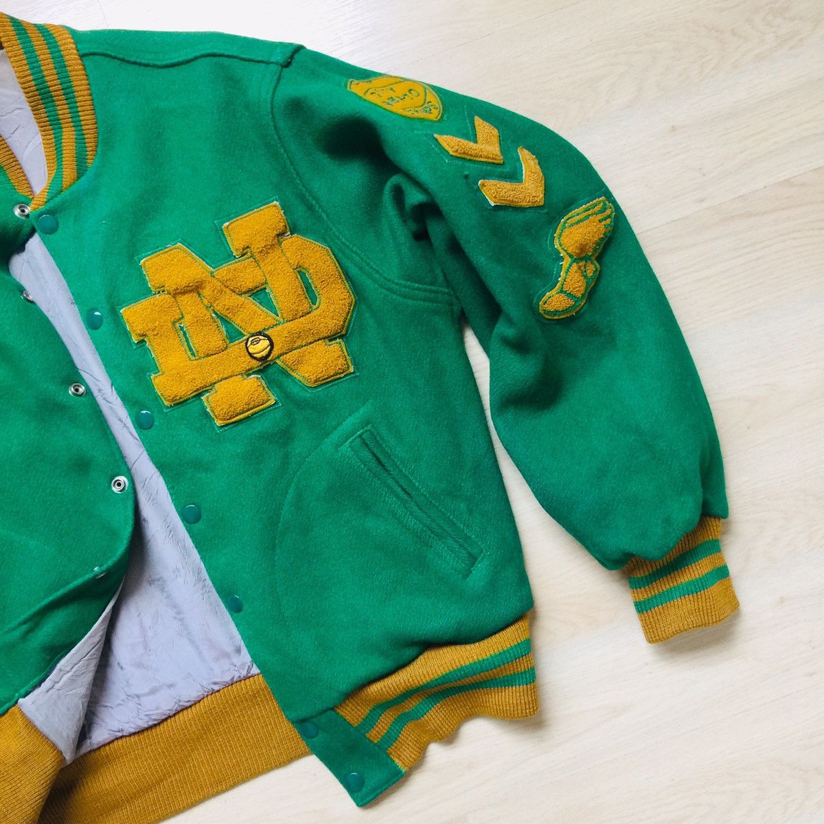 Vintage Vintage Notre Dame Letterman Jacket Varsity Wool Patches Size US M / EU 48-50 / 2 - 4 Thumbnail