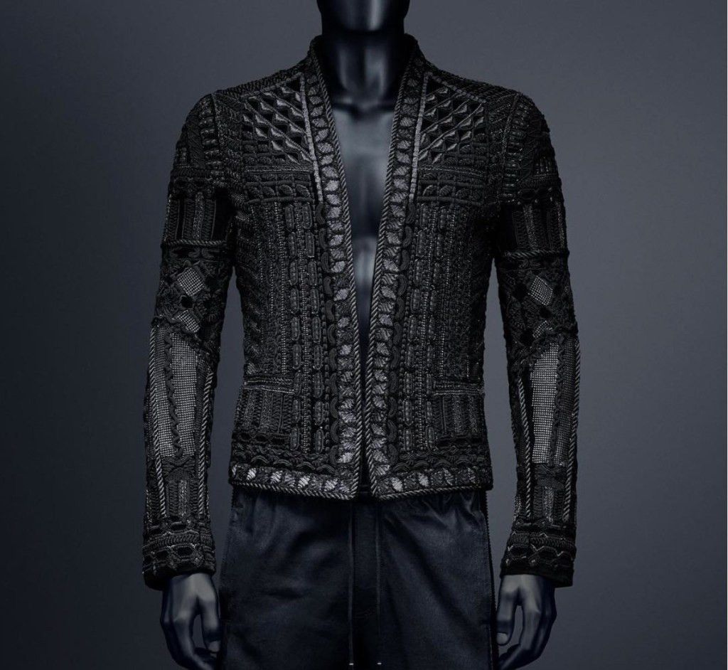 Balmain x hm jacket best sale