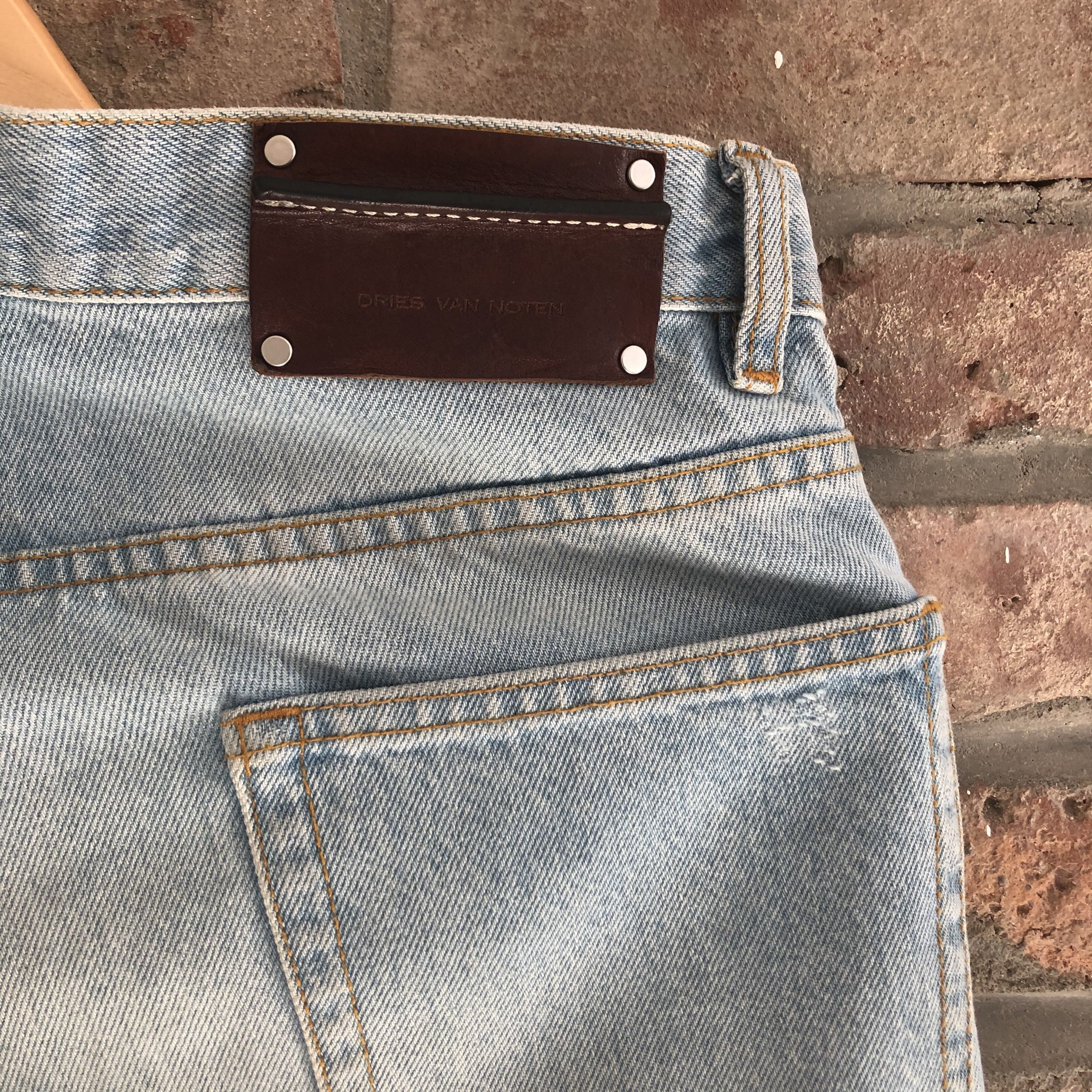 Dries Van Noten Light Blue Wash Denim Jeans Size US 29 - 4 Thumbnail