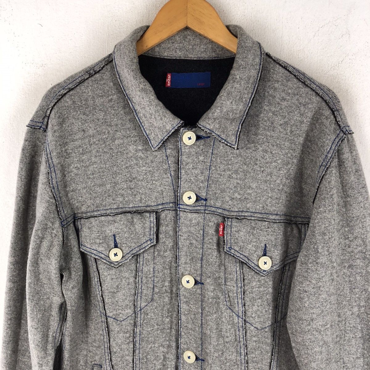Levi's Made & Crafted 🔥VINTAGE LEVI'S WOOL TRUCKER MOTO JACKET Size US L / EU 52-54 / 3 - 5 Thumbnail