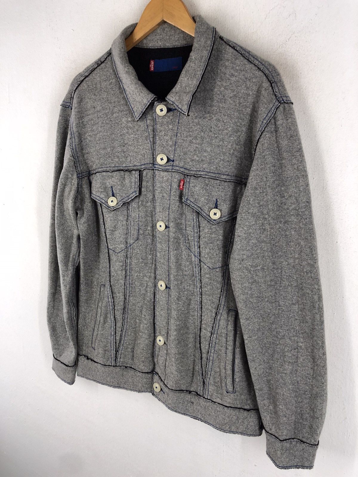 Levi's Made & Crafted 🔥VINTAGE LEVI'S WOOL TRUCKER MOTO JACKET Size US L / EU 52-54 / 3 - 4 Thumbnail