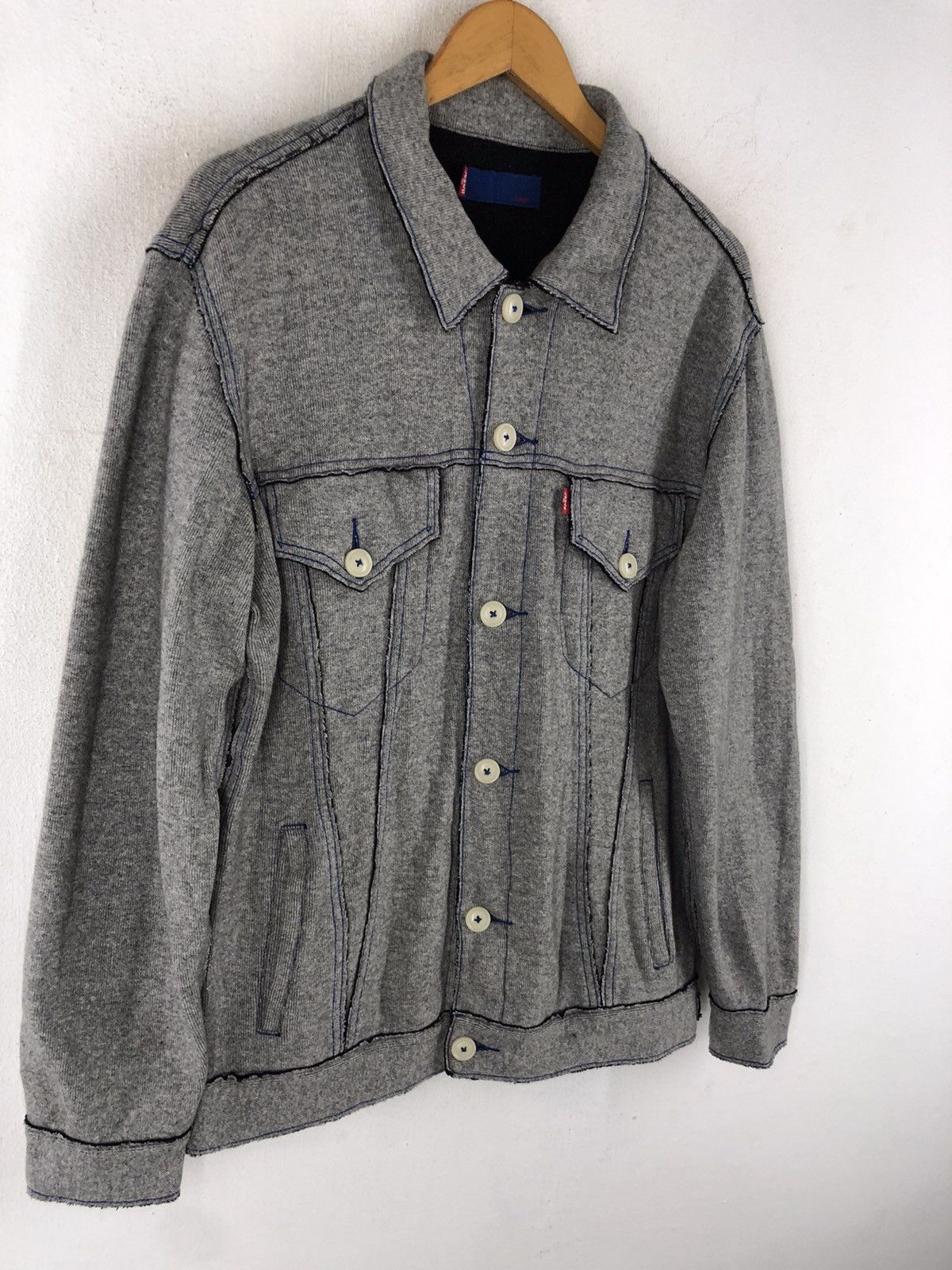 Levi's Made & Crafted 🔥VINTAGE LEVI'S WOOL TRUCKER MOTO JACKET Size US L / EU 52-54 / 3 - 3 Thumbnail