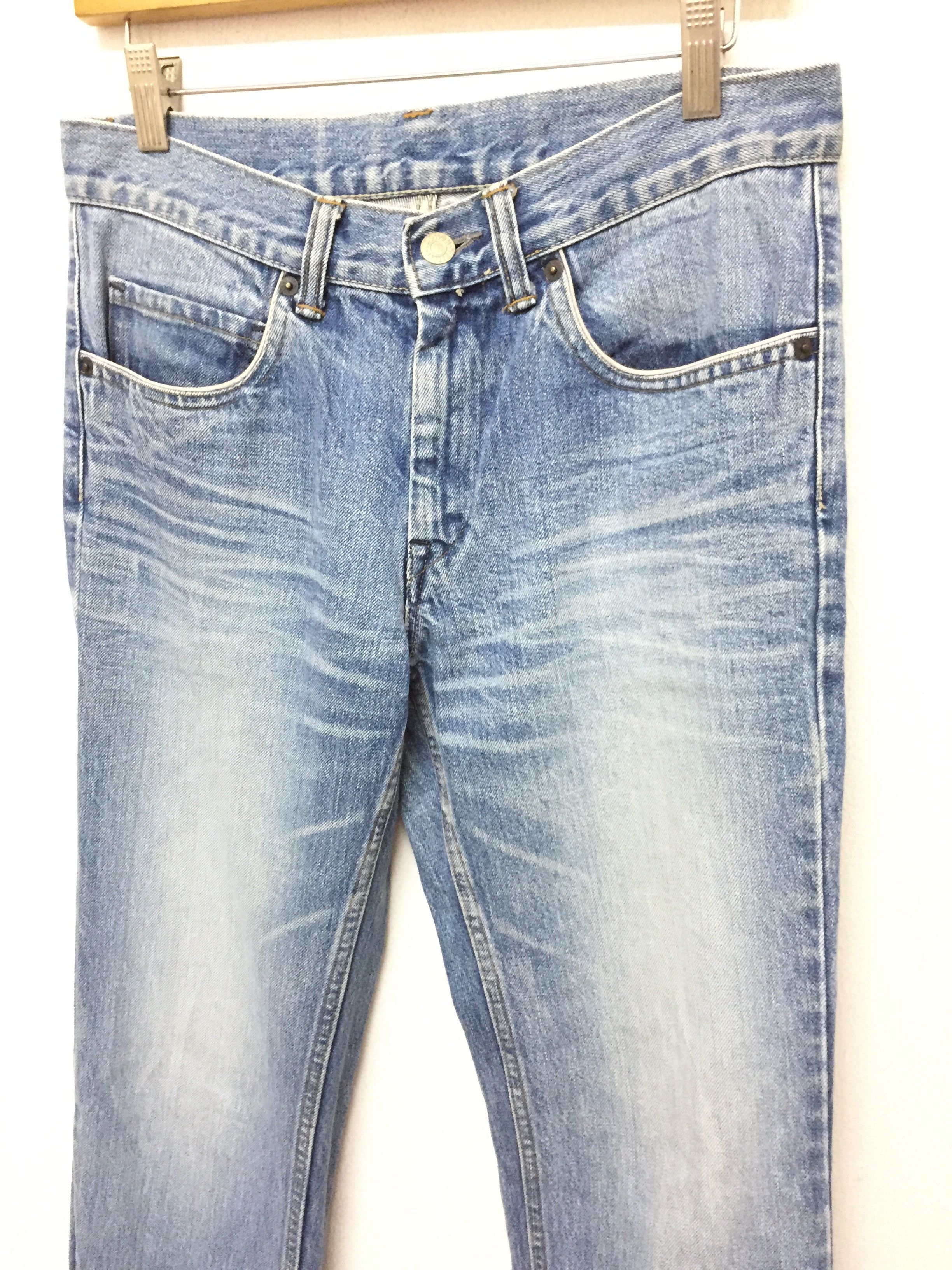 Blue Blue Japan velcro straps Back pocket Wash denim Size US 29 - 7 Thumbnail