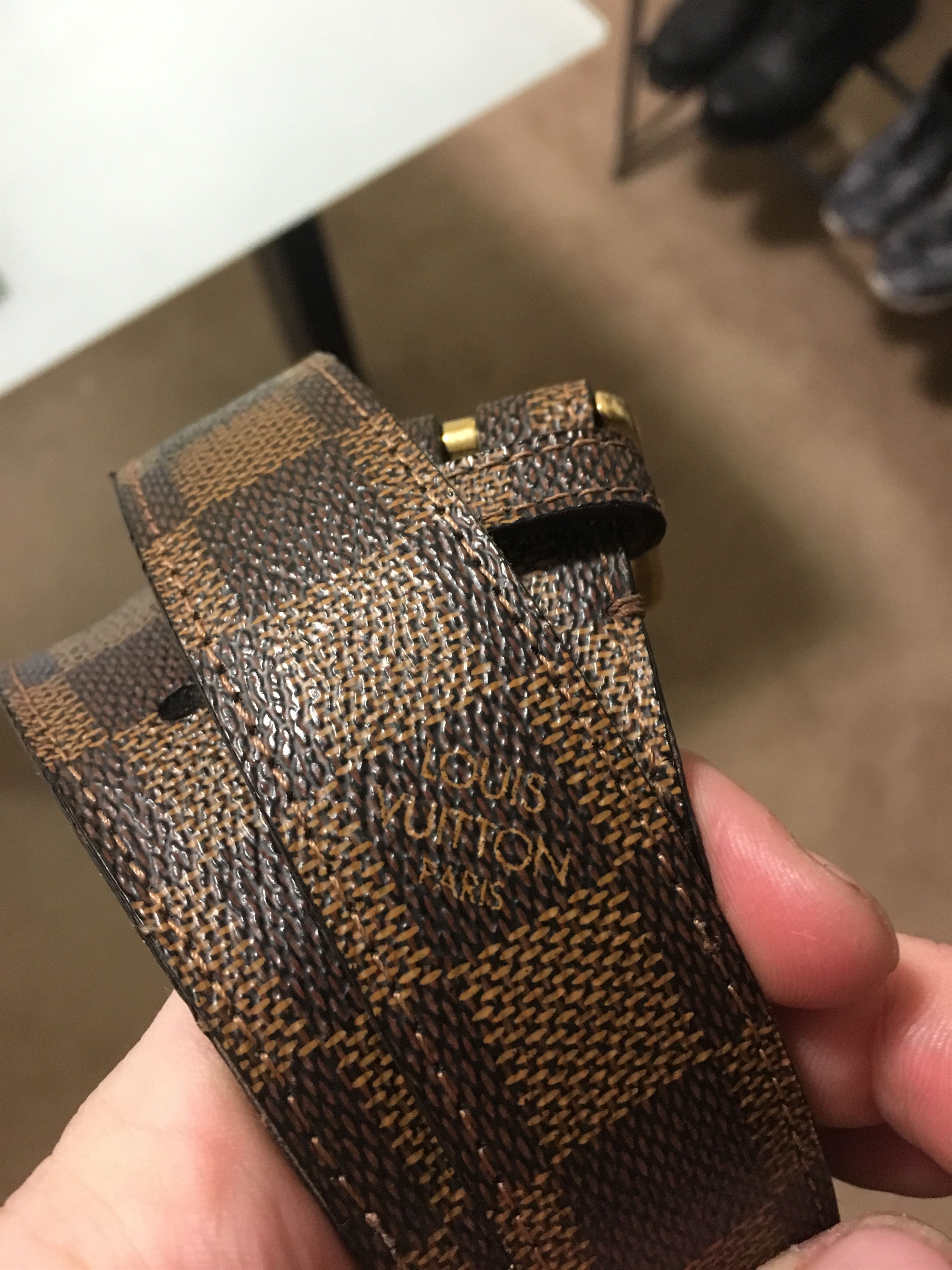 Louis Vuitton Damier Ceinture Ellipse 30 mm Belt Louis Vuitton ELLIPSE 30mm belt Brown Cloth ref.JC796845  main image 2