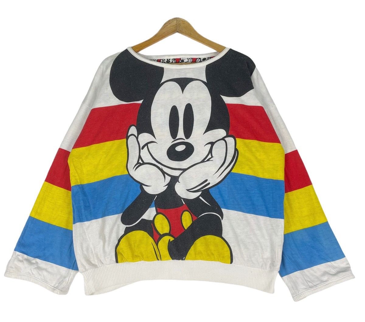 Disney 🌟Mickey Mouse Smile Over Print Sweatshirt Reversible Size US M / EU 48-50 / 2 - 1 Thumbnail