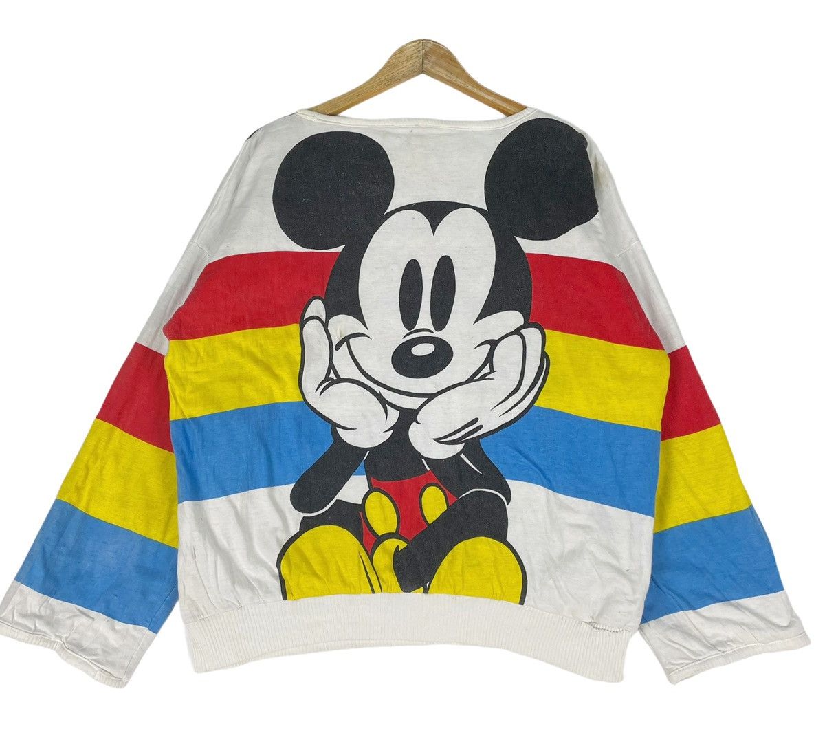 Disney 🌟Mickey Mouse Smile Over Print Sweatshirt Reversible Size US M / EU 48-50 / 2 - 3 Thumbnail