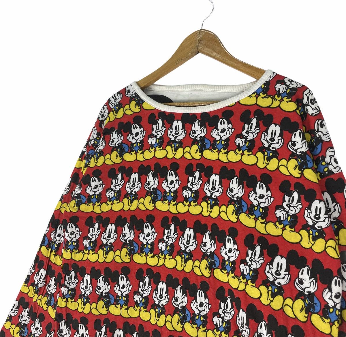 Disney 🌟Mickey Mouse Smile Over Print Sweatshirt Reversible Size US M / EU 48-50 / 2 - 7 Thumbnail