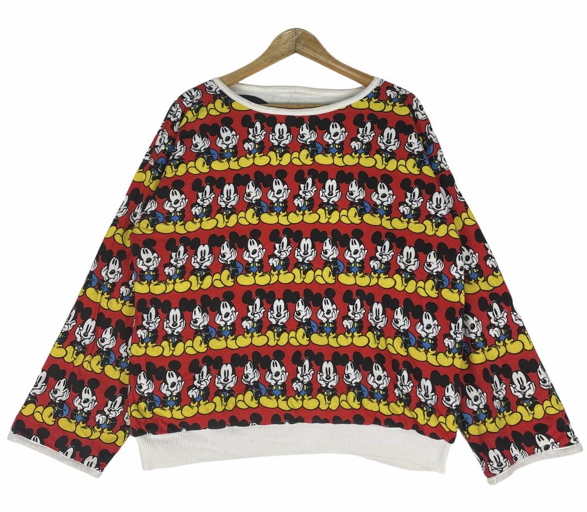 Disney 🌟Mickey Mouse Smile Over Print Sweatshirt Reversible Size US M / EU 48-50 / 2 - 5 Thumbnail
