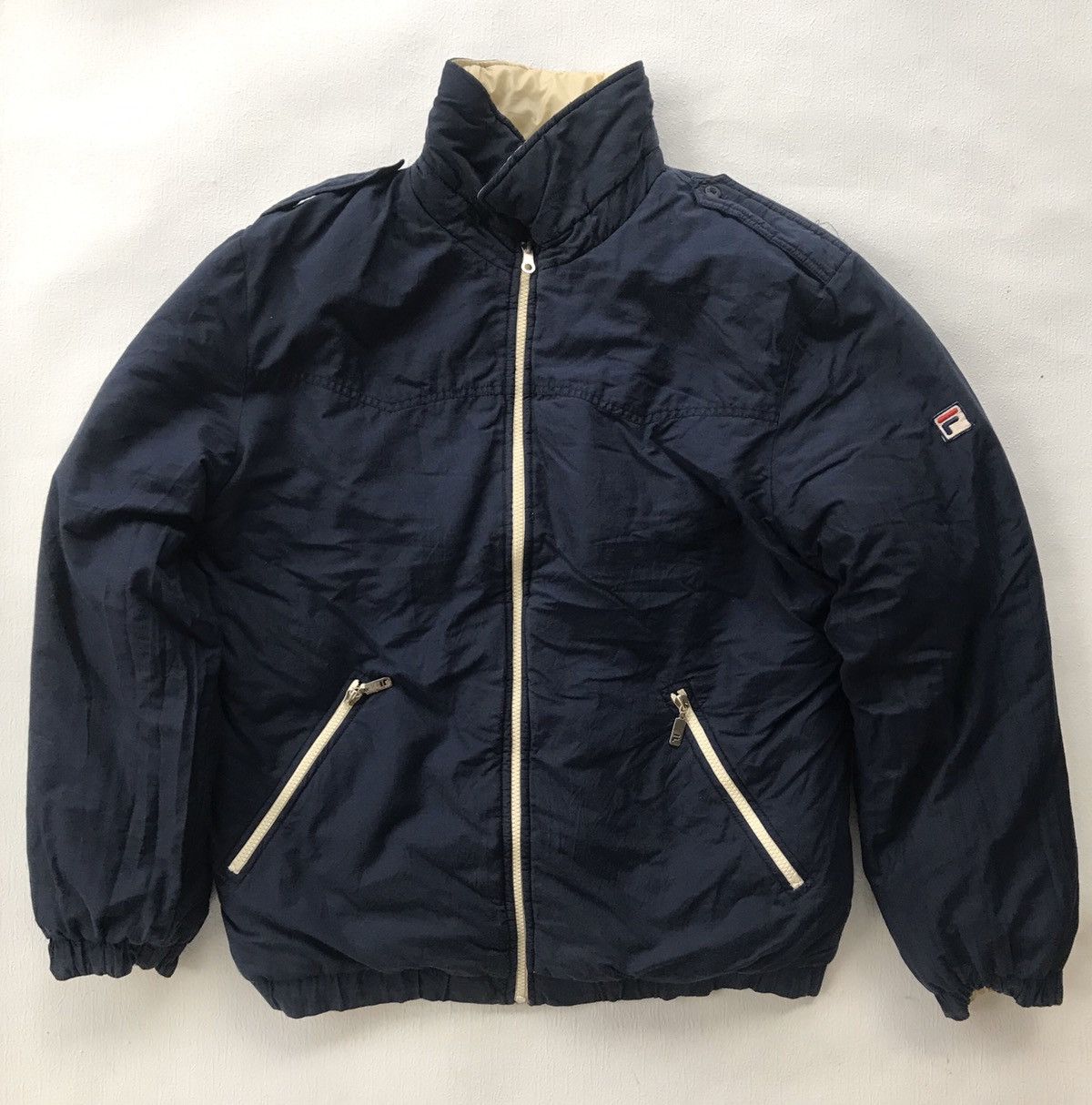Vintage Fila Italy Small Patches Reversible Puffer Jacket