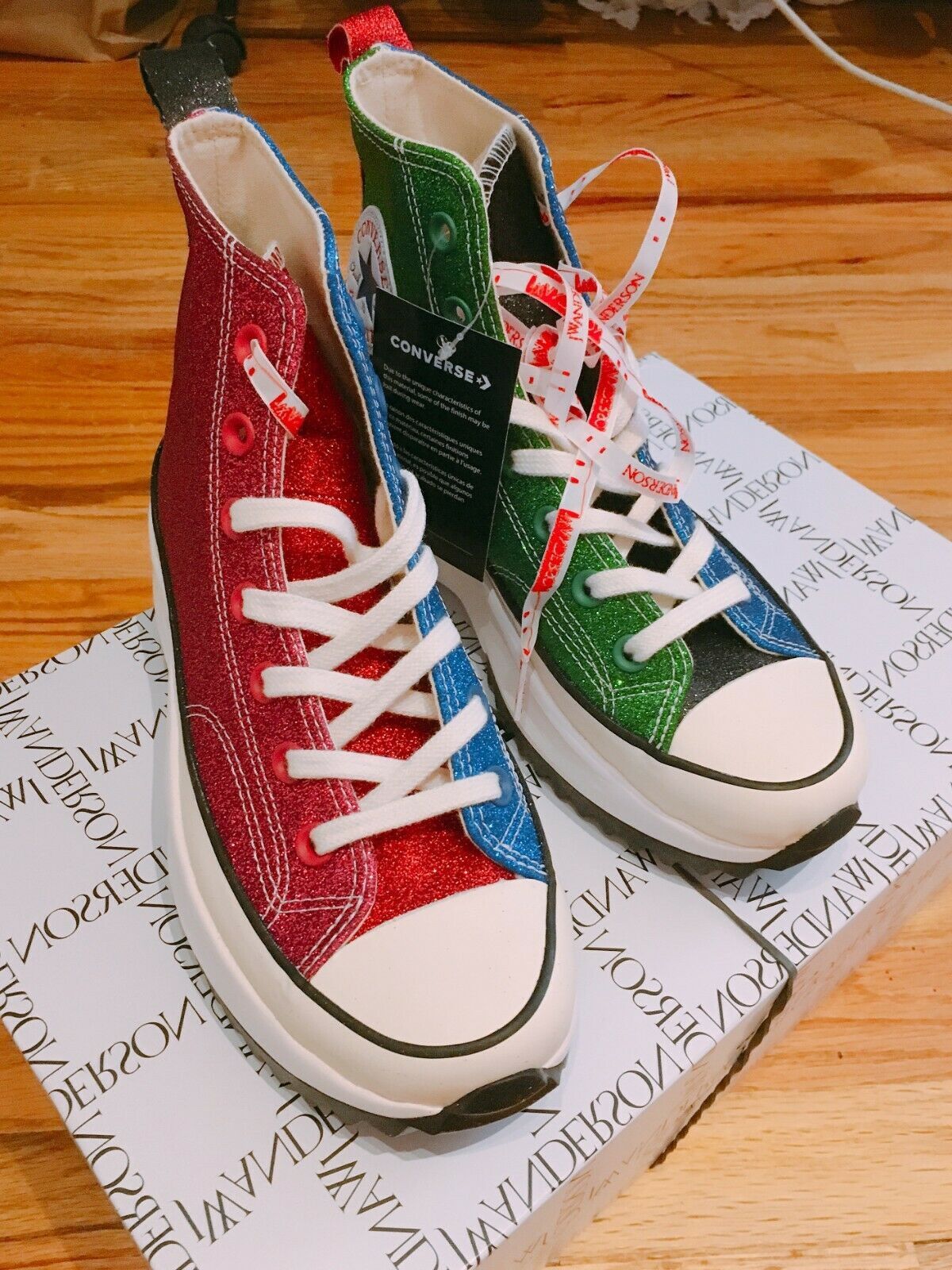 Converse J.W.Anderson Rare RARE JW ANDERSON CONVERSE RUN STAR HIKE MULTI COLOR GLITTER Grailed