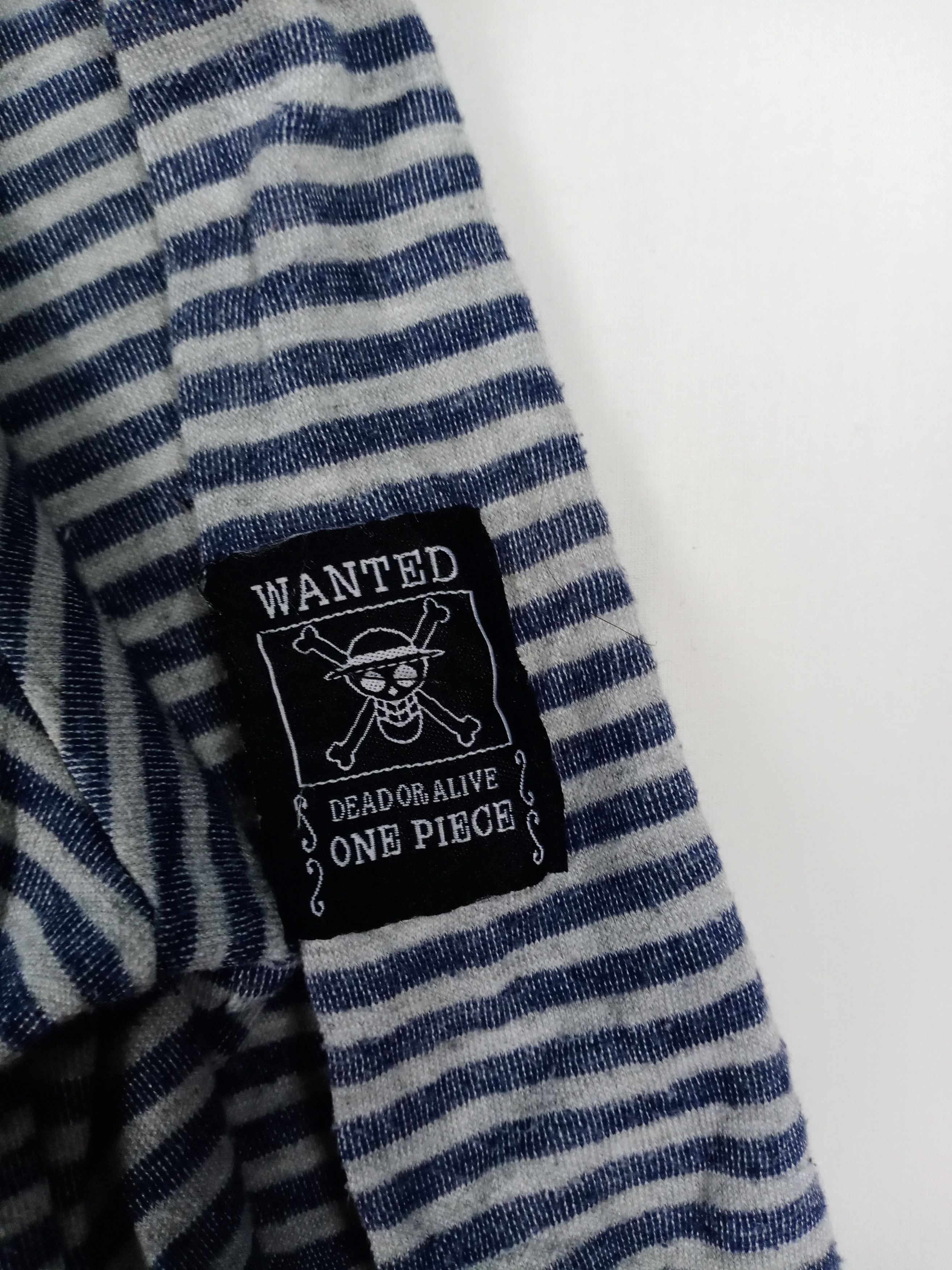 Anime × Cartoon Network × One Piece Vintage One Piece Big Logo Luffy Striped Sweatshirt Size US L / EU 52-54 / 3 - 4 Thumbnail