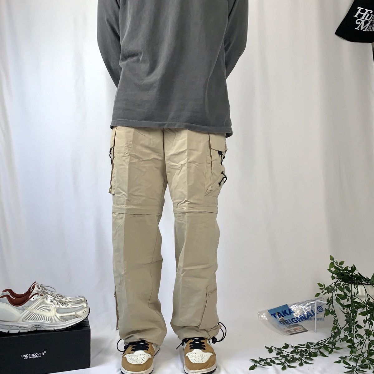 Vintage Cargo 10 Pocket Track Pants Cream 32 Size US 32 / EU 48 - 6 Thumbnail