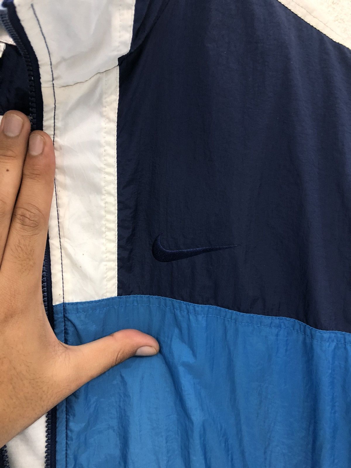 Vintage 90's NIKE Zipper Swoohs Big Logo