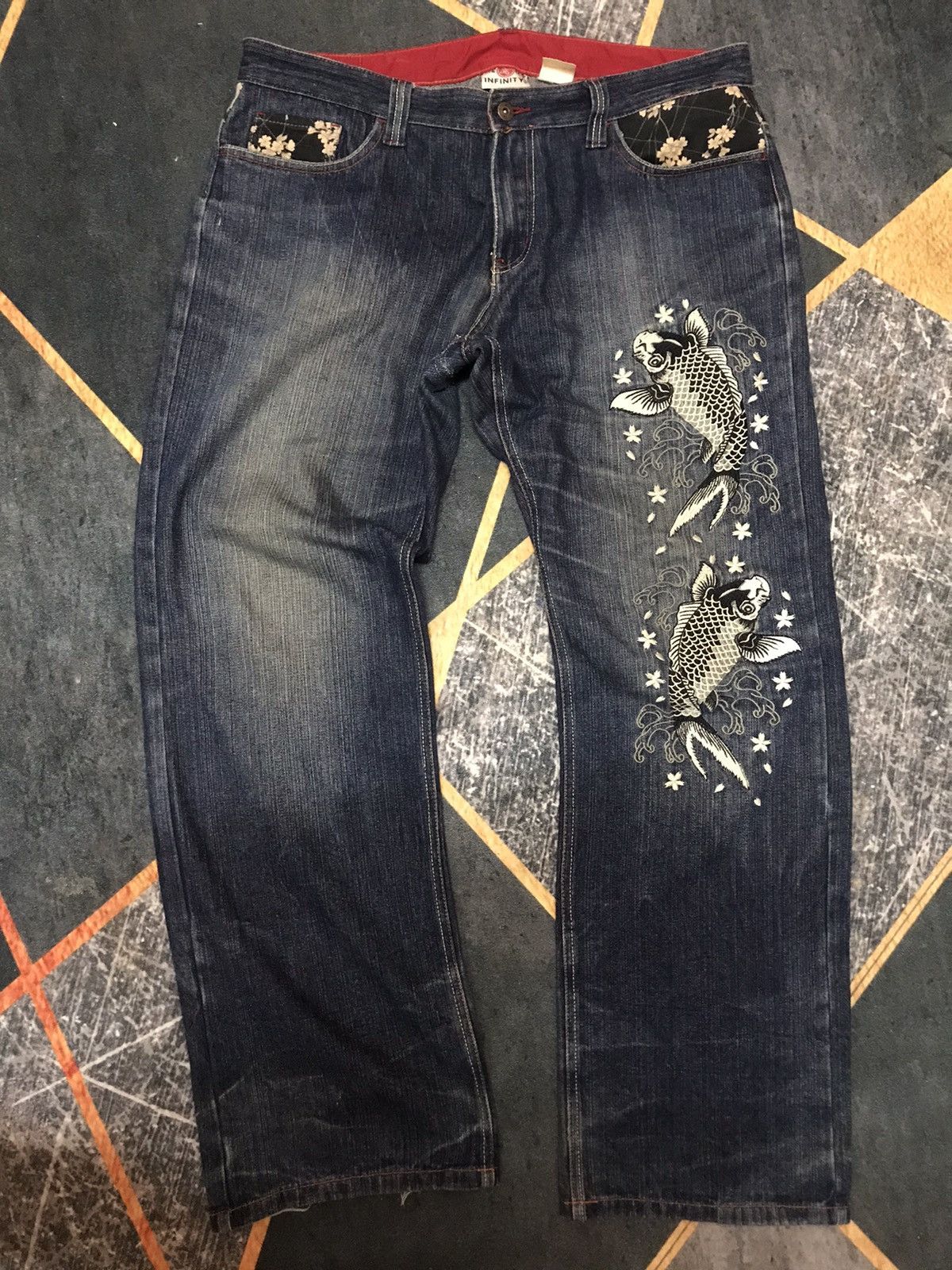 Hysteric Glamour Karakuri tamashi koi fish embroidery multi pocket logo fish Size US 38 / EU 54 - 1 Thumbnail
