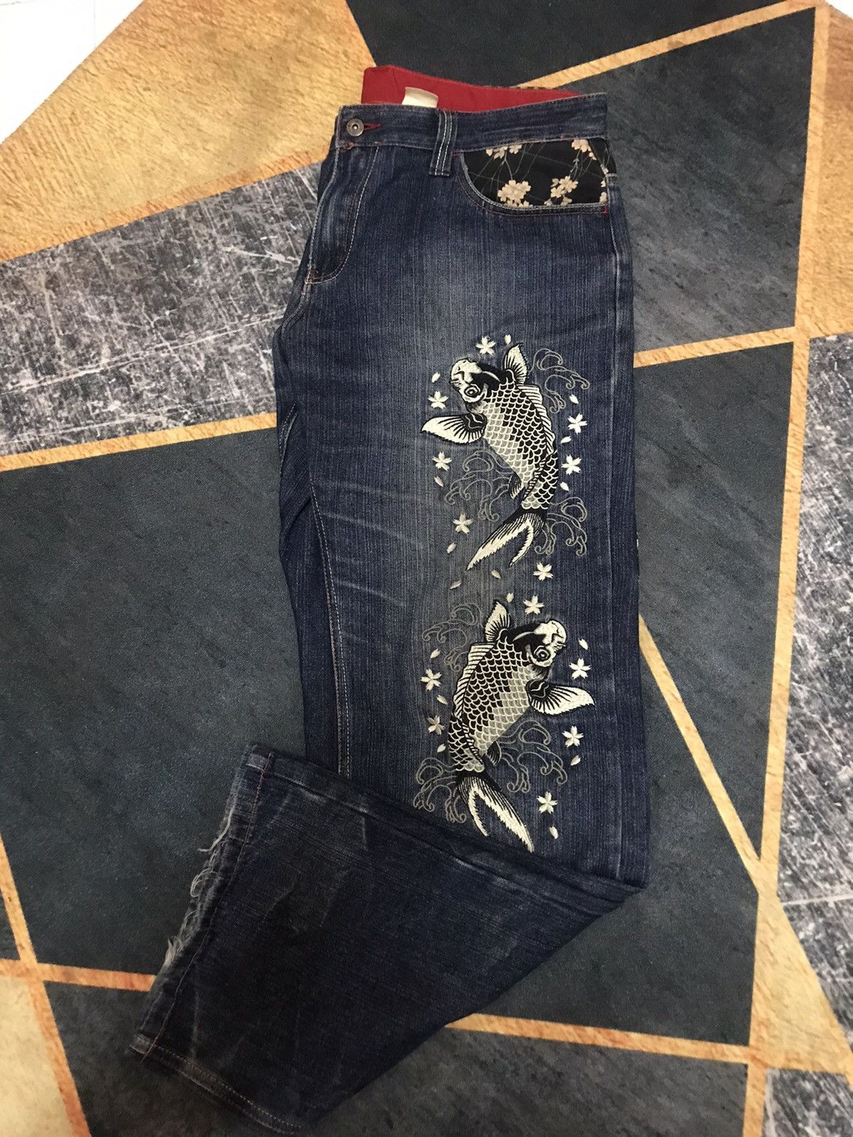 Hysteric Glamour Karakuri tamashi koi fish embroidery multi pocket logo fish Size US 38 / EU 54 - 6 Thumbnail