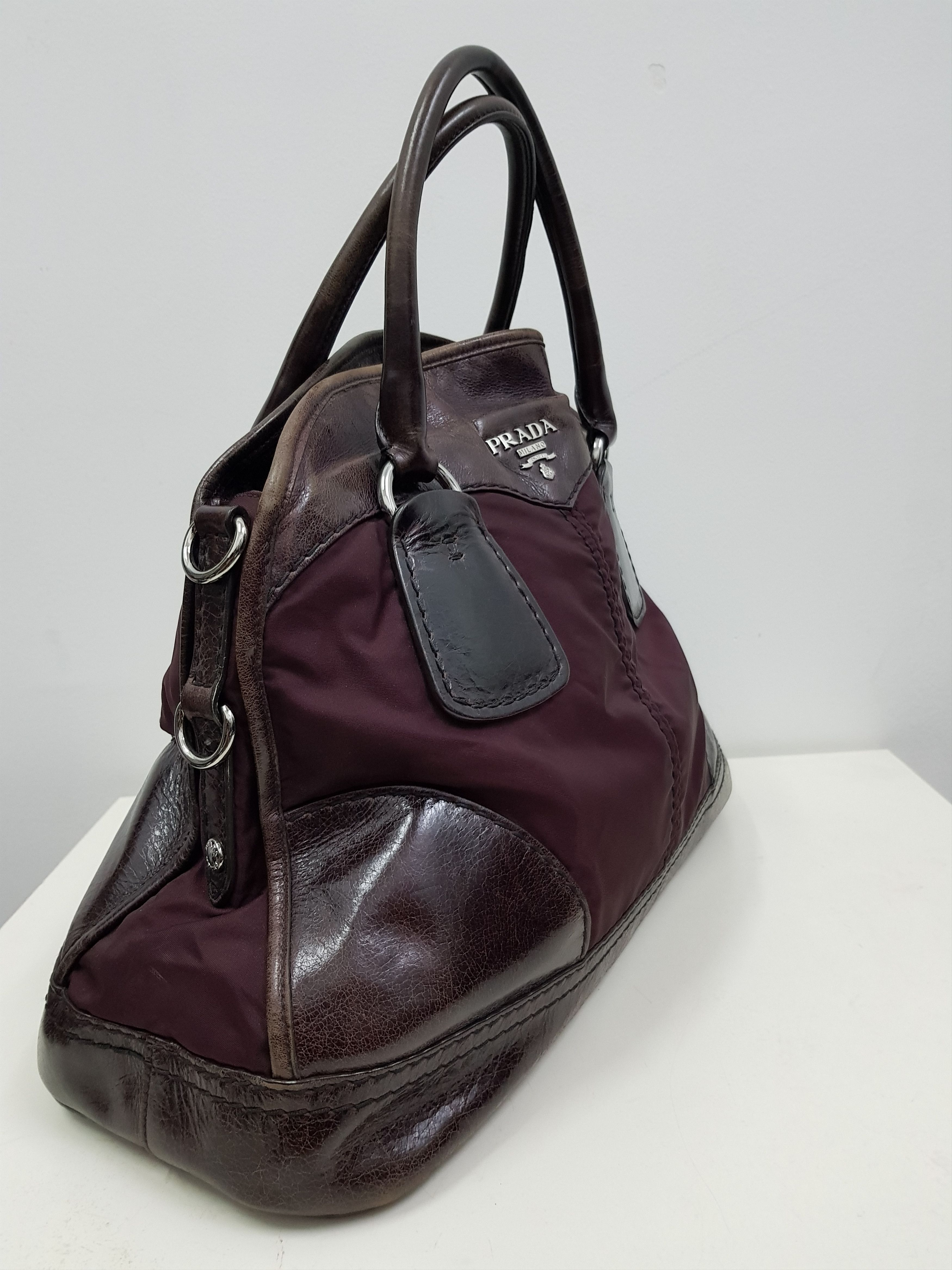 Prada Authentic PRADA MILANO Nylon and Leather Cross Body Bag Size ONE SIZE - 10 Thumbnail