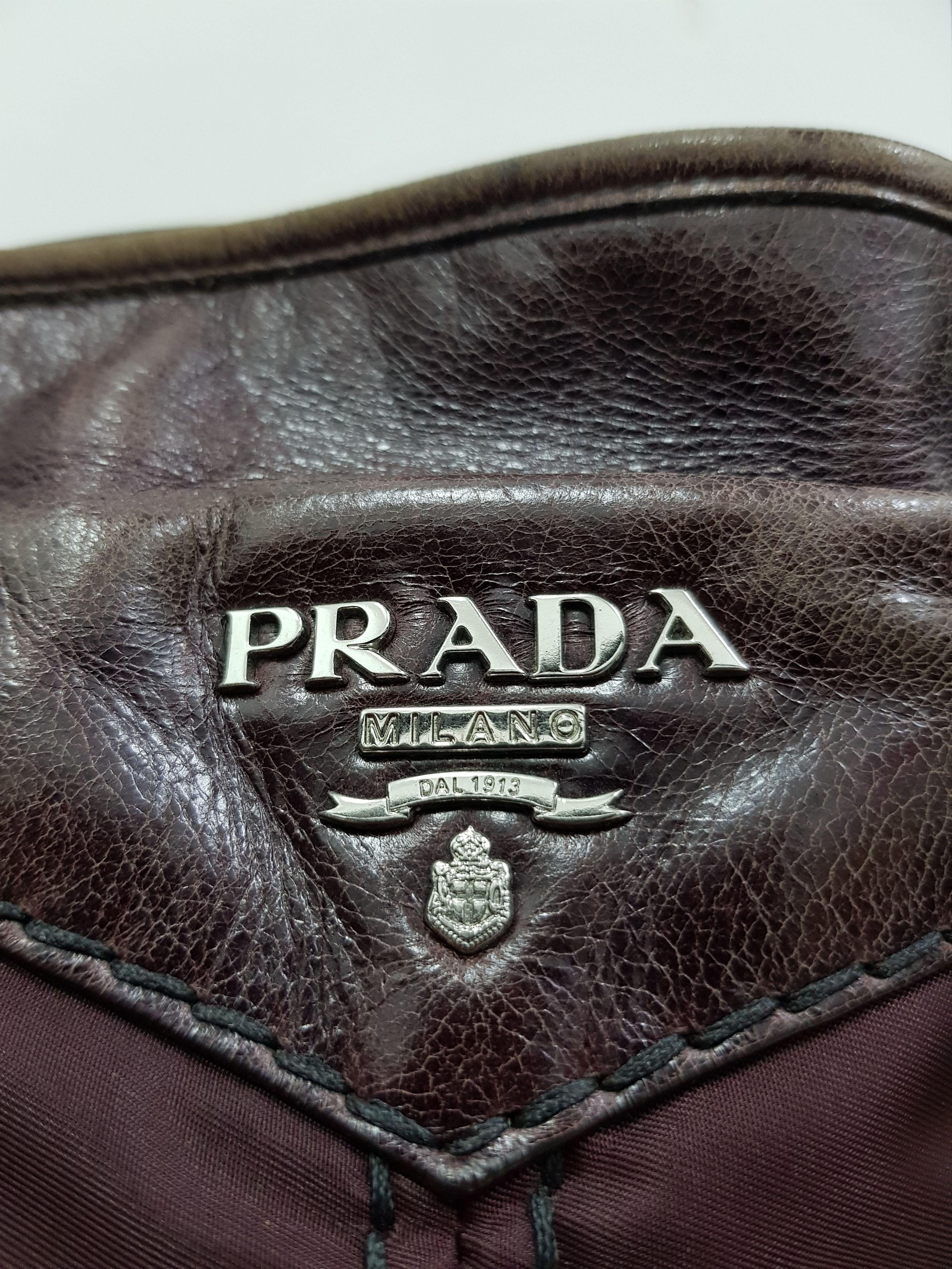 Prada Authentic PRADA MILANO Nylon and Leather Cross Body Bag Size ONE SIZE - 6 Thumbnail