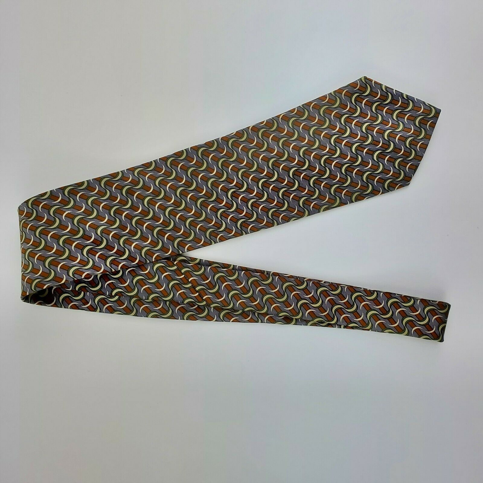 Jhane Barnes Jhane Barnes Brown Silk Cotton Tie Abstract Size ONE SIZE - 7 Preview
