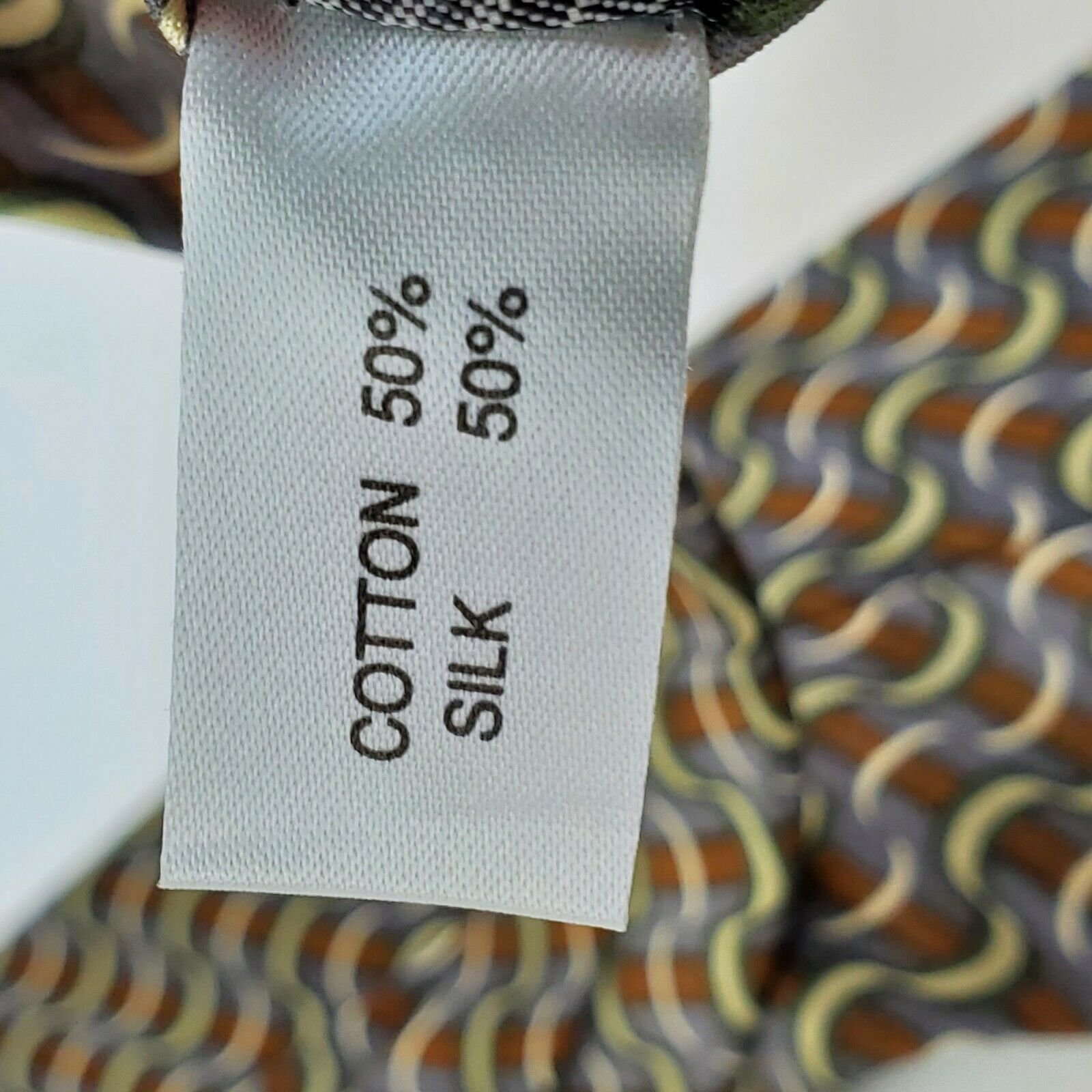 Jhane Barnes Jhane Barnes Brown Silk Cotton Tie Abstract Size ONE SIZE - 5 Thumbnail
