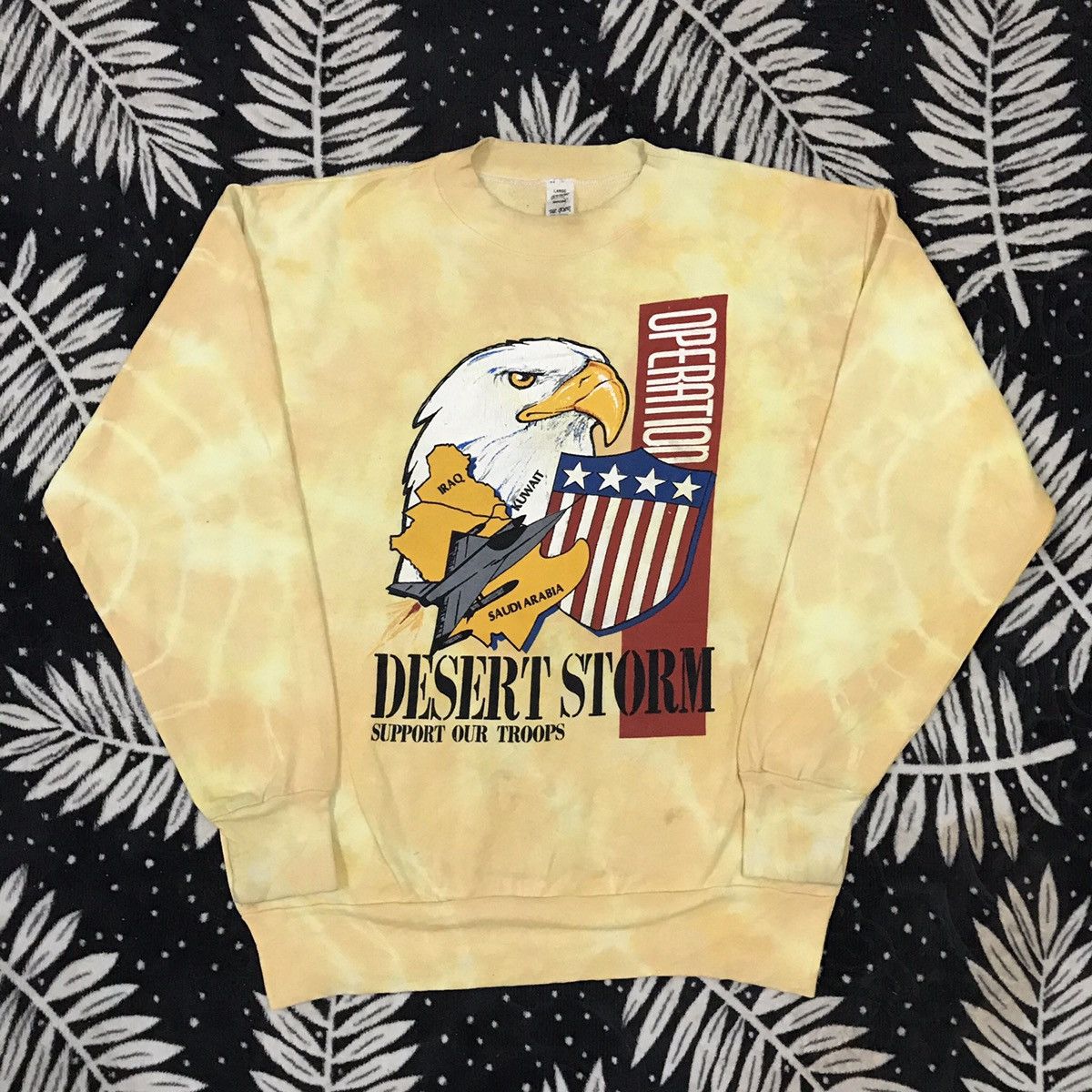 Vintage 💥 90s DESERT STORM OSAMA CREWNECK SWEATSHIRT Size US L / EU 52-54 / 3 - 1 Thumbnail