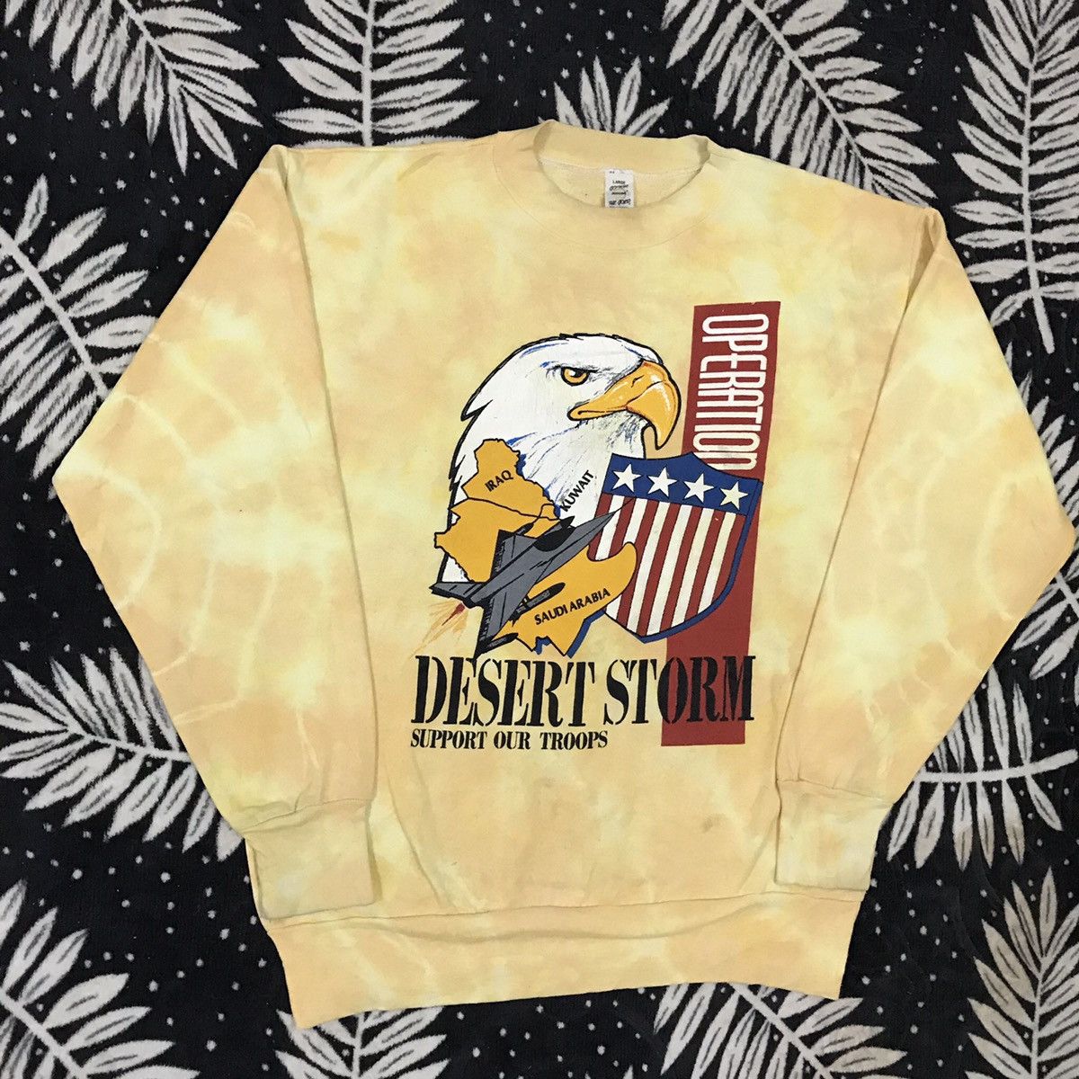 Vintage 💥 90s DESERT STORM OSAMA CREWNECK SWEATSHIRT Size US L / EU 52-54 / 3 - 3 Thumbnail