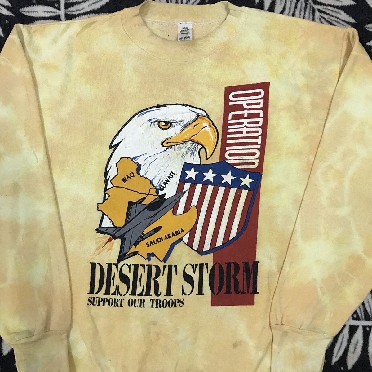 Vintage 💥 90s DESERT STORM OSAMA CREWNECK SWEATSHIRT Size US L / EU 52-54 / 3 - 4 Thumbnail