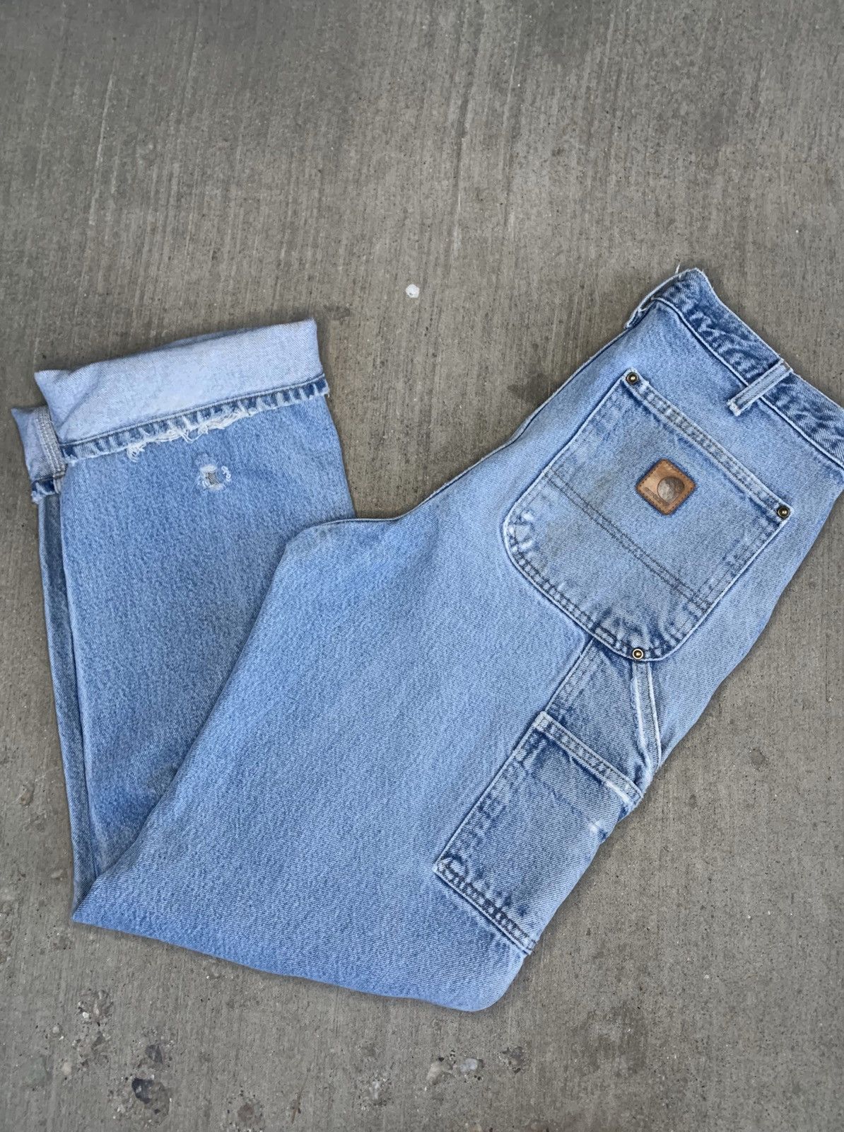 Carhartt Carhartt double holster light blue washed denim Size US 31 - 2 Thumbnail