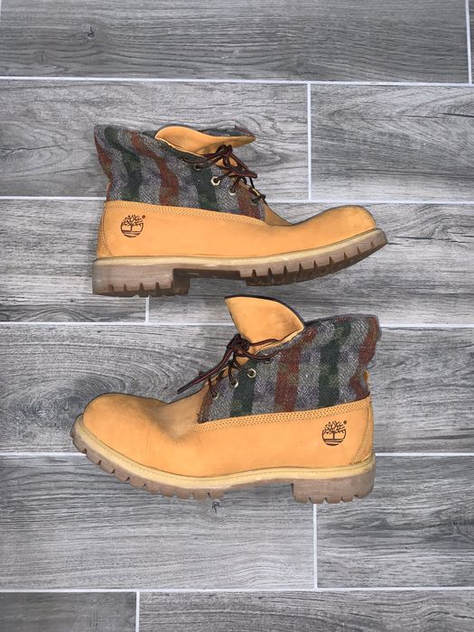 Timberland flannel roll sales top boots