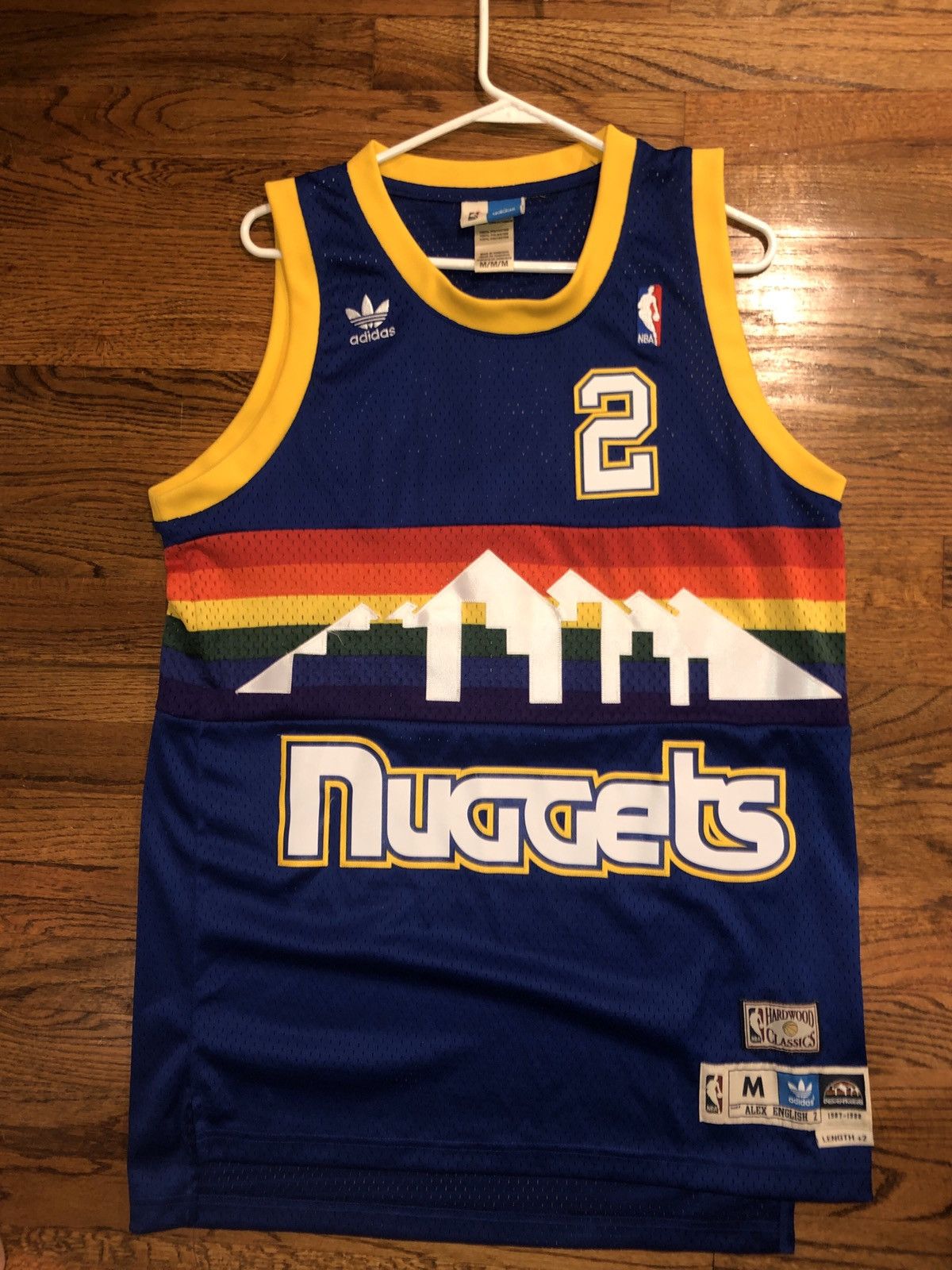 Adidas Denver Nuggets 1987-1988 #2 Alex English Retro Jersey