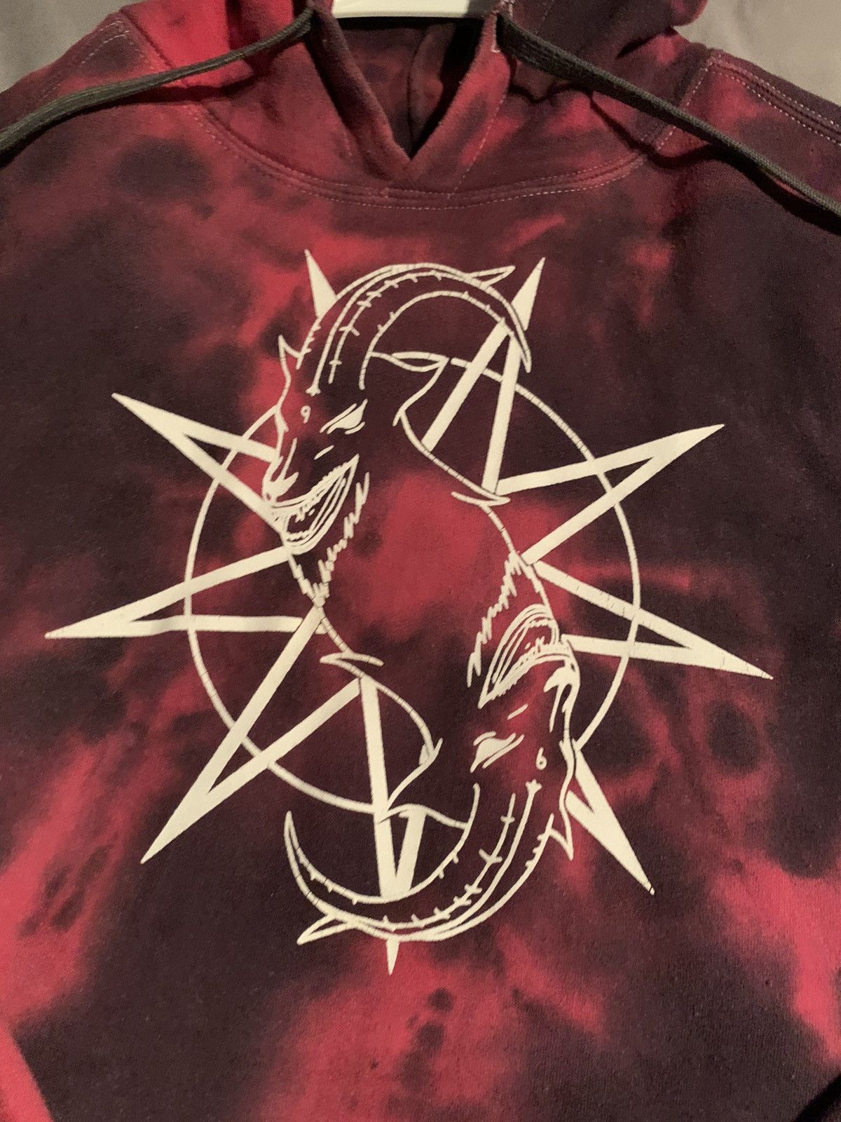Gildan Slipknot Slipknot tie dye Goat Pentagram hoodie Grailed
