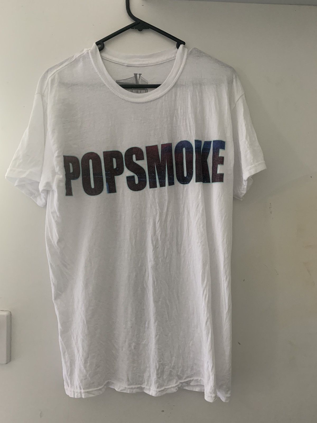 Vlone Popsmoke vlone wraith t shirt white size medium | Grailed
