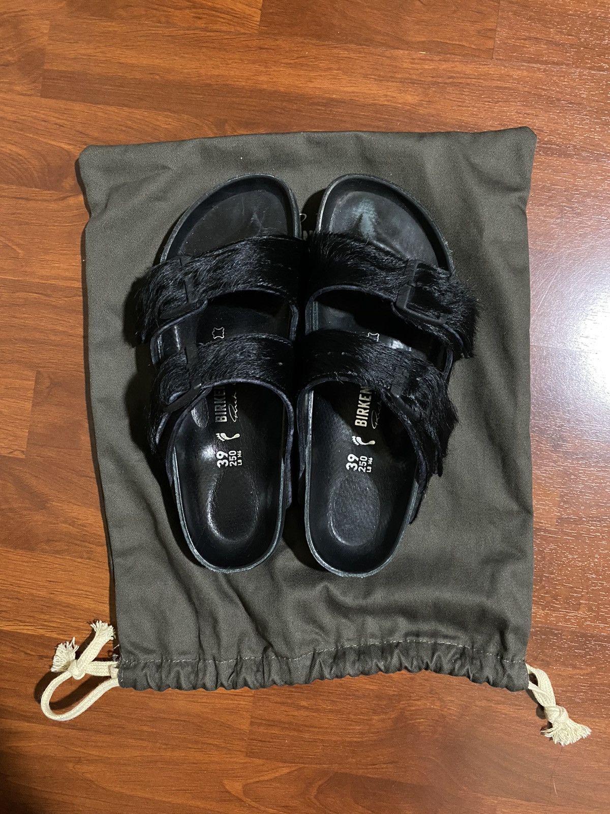 Rick Owens Rick Owens x Birkenstock Pony Hair Slide Sandals Grailed