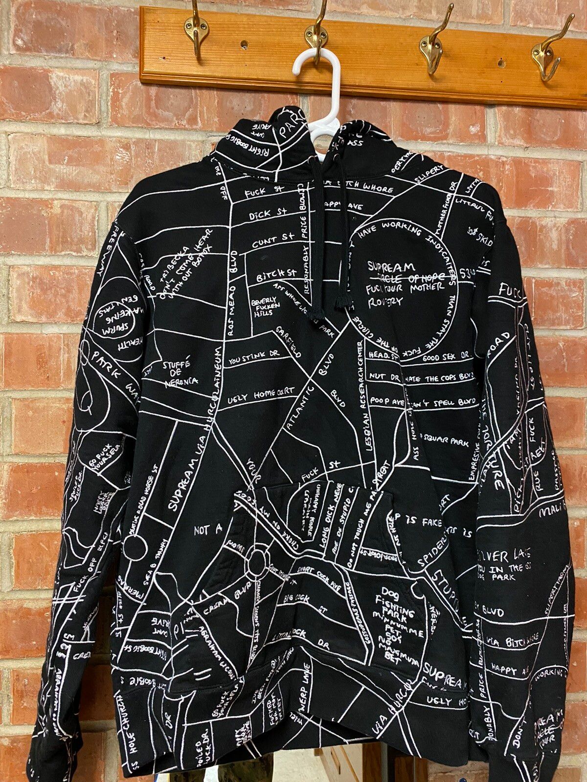 Supreme Supreme Gonz Embroidered Street Map Hoodie | Grailed