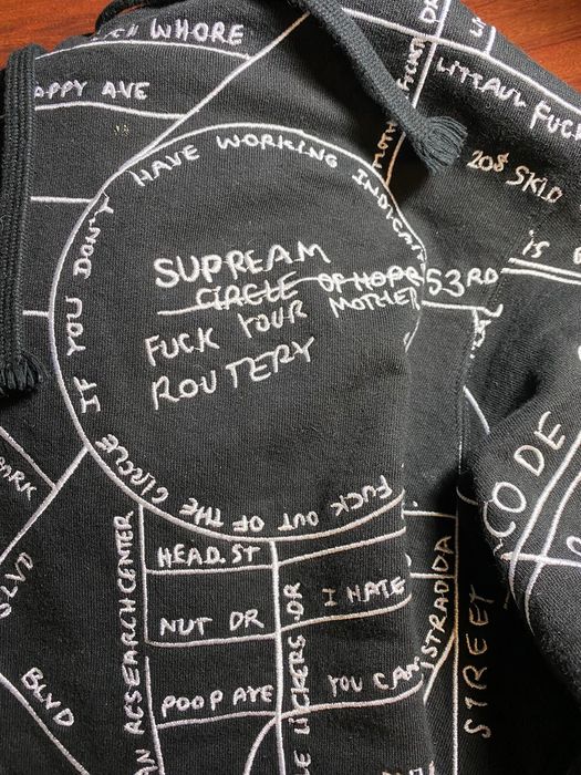 Supreme Supreme Gonz Embroidered Street Map Hoodie | Grailed