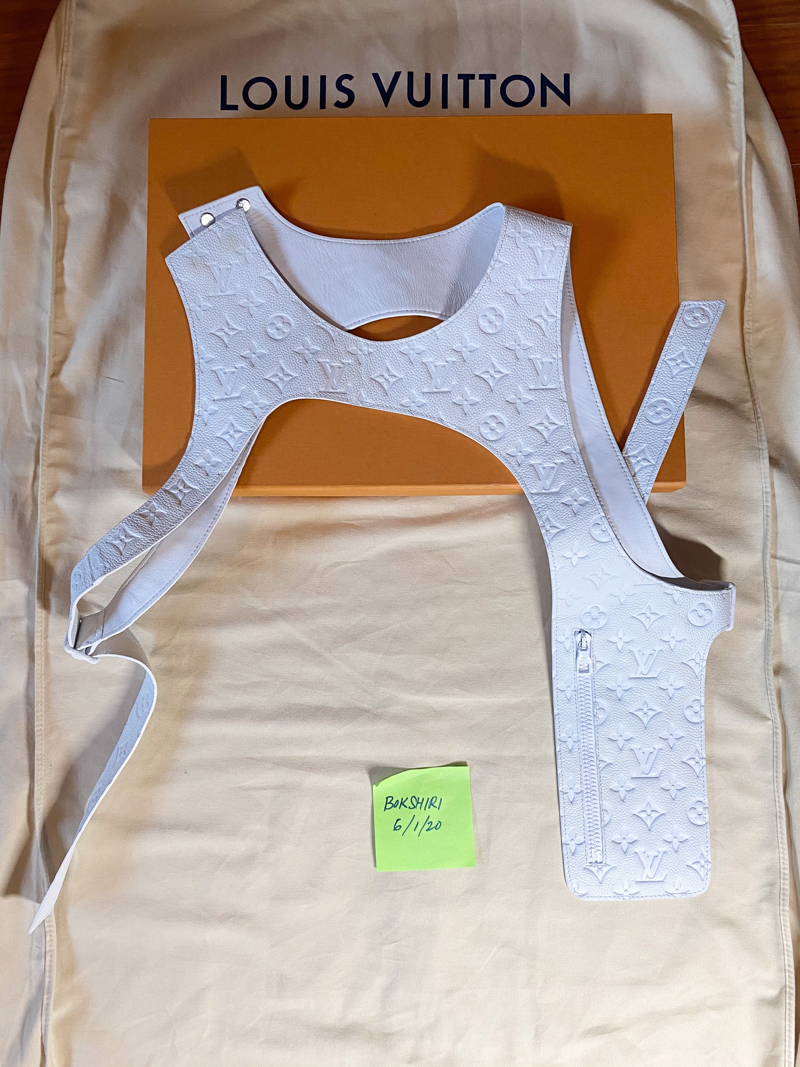 Louis Vuitton Cut Away Vest Monogram White in Embossed Grained