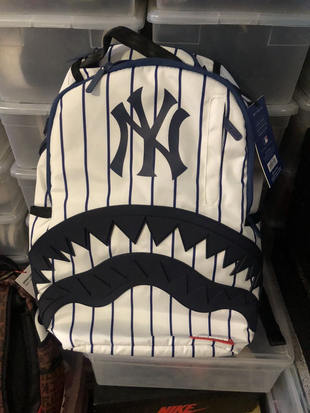 New York Yankees Sprayground Shark Lab Backpack