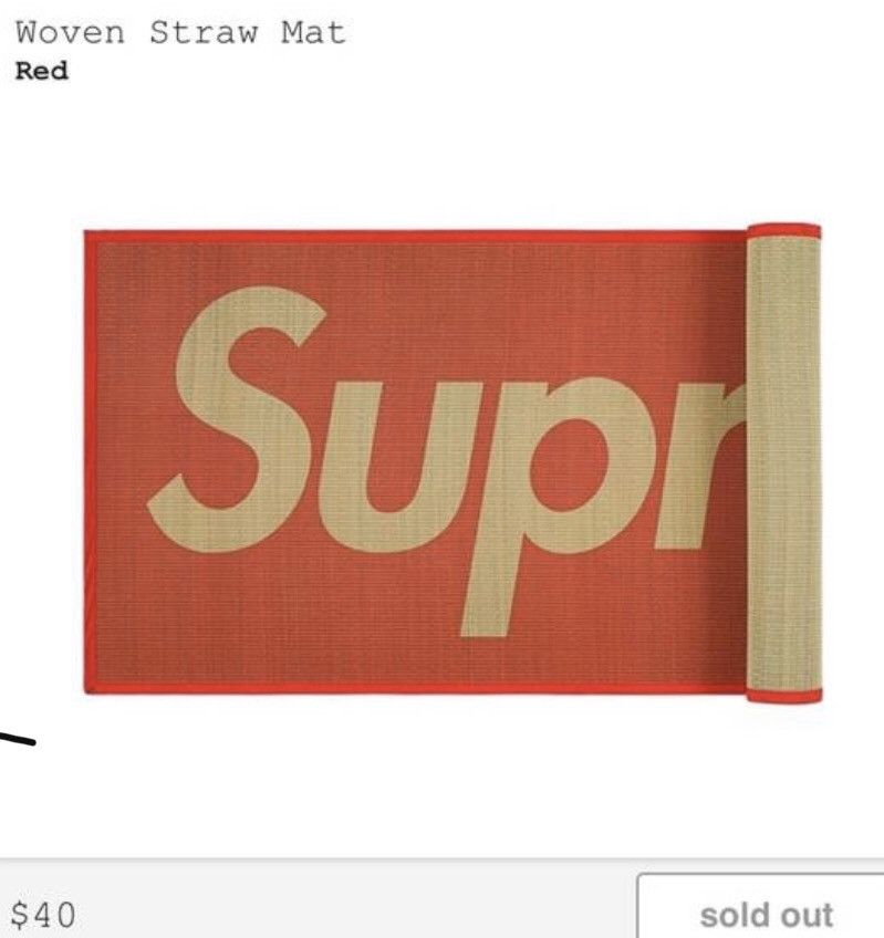 Supreme Supreme Woven Straw Mat Red | Grailed