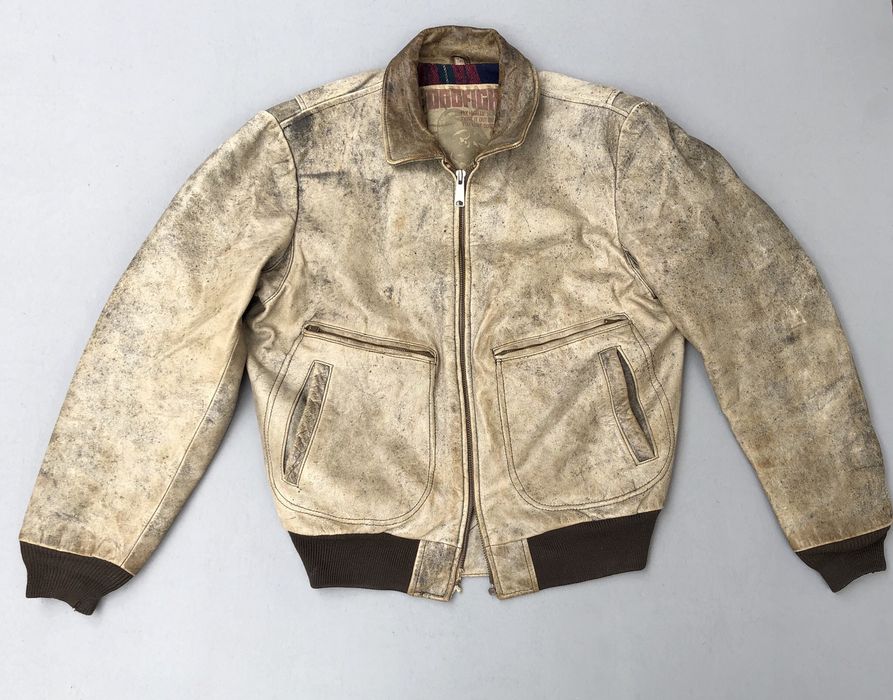 Vintage Very Rare Dogfight Flight Leather Jacket | Grailed