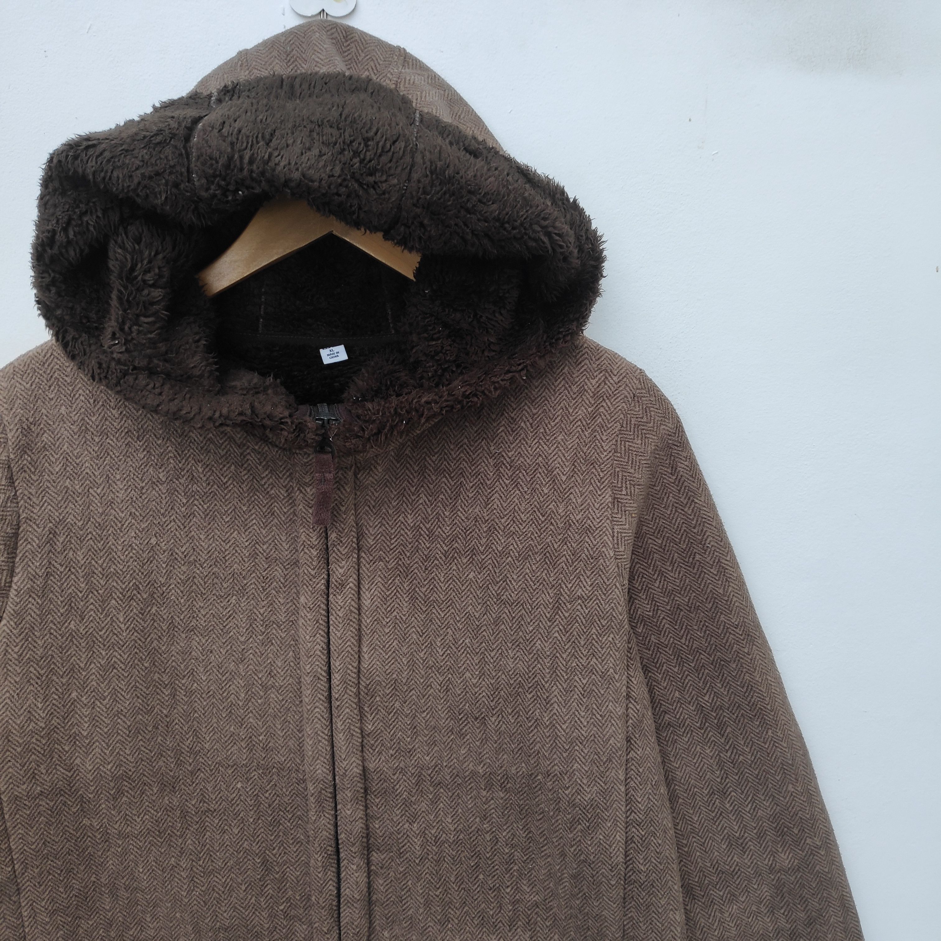 Japanese Brand × Uniqlo UNIQLO FLEECE SHERPA TRENCH HOODIE XL SIZE BROWN Size US XL / EU 56 / 4 - 5 Thumbnail